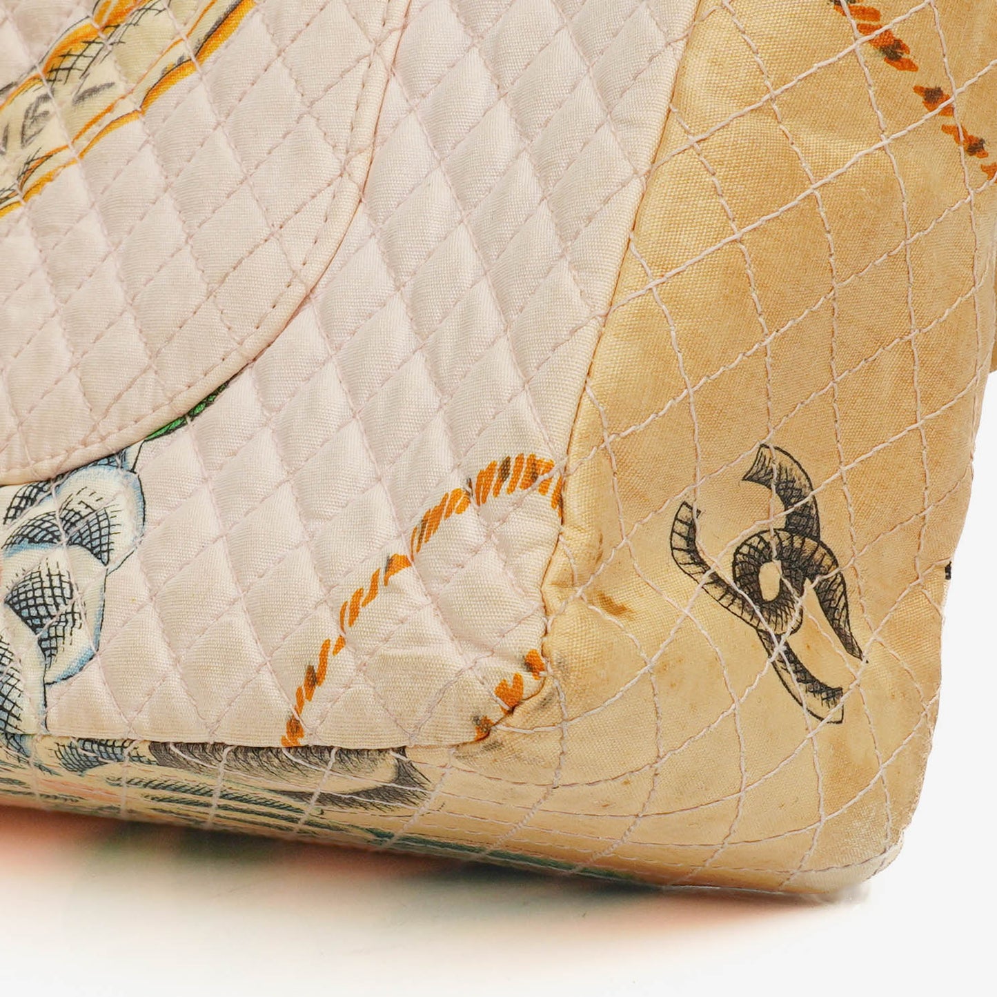 Chanel Printed Canvas  CC Chain Flap Bag
