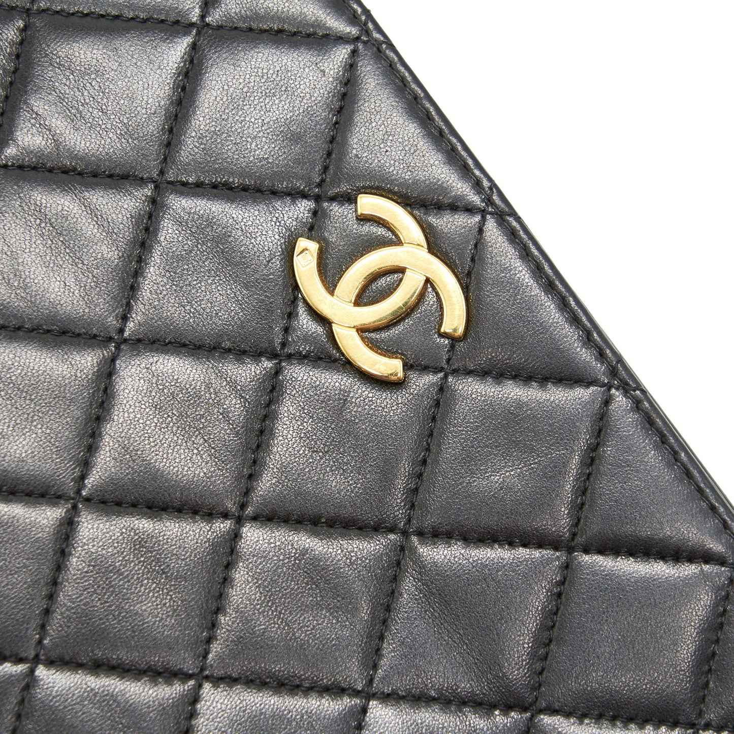 Chanel  Lambskin Flap Bag with Chain Black 24K