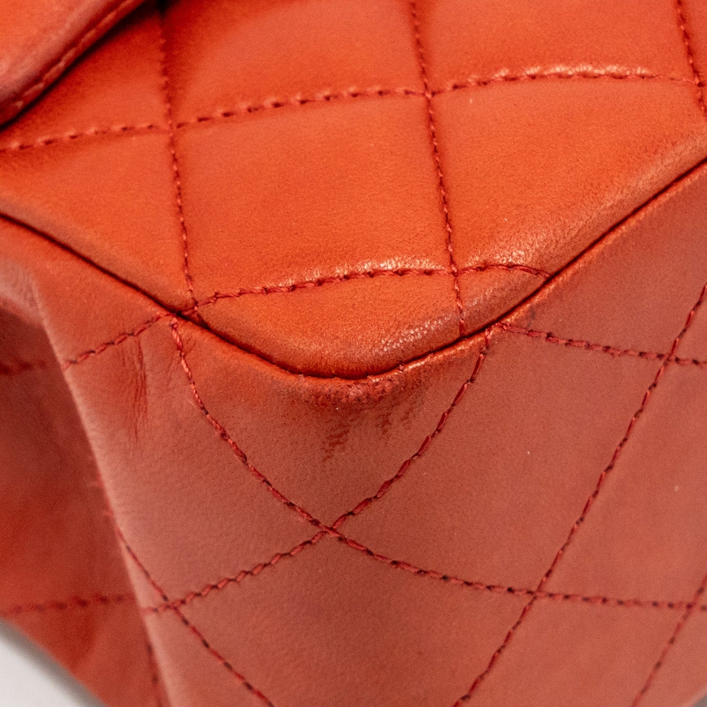 Chanel Medium Classic double flap bag lambskin red