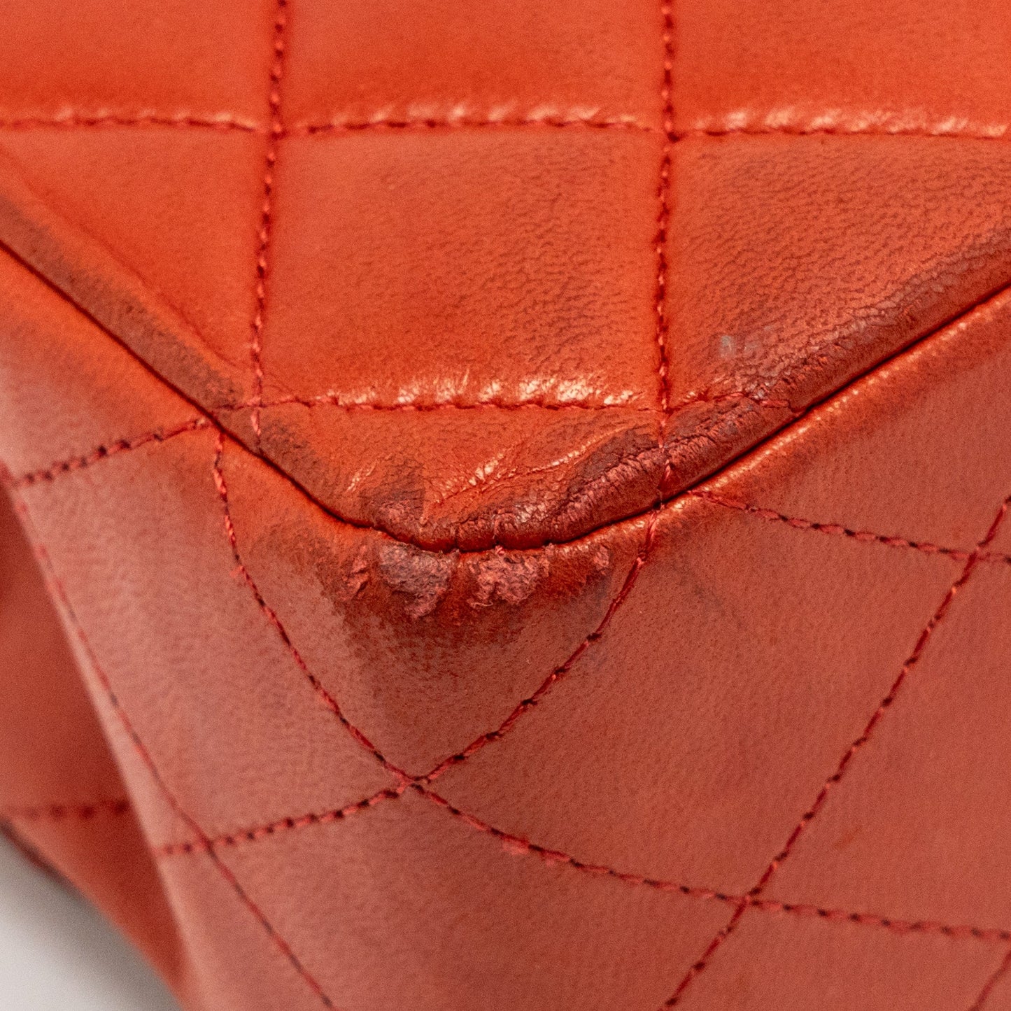Chanel Medium Classic double flap bag lambskin red
