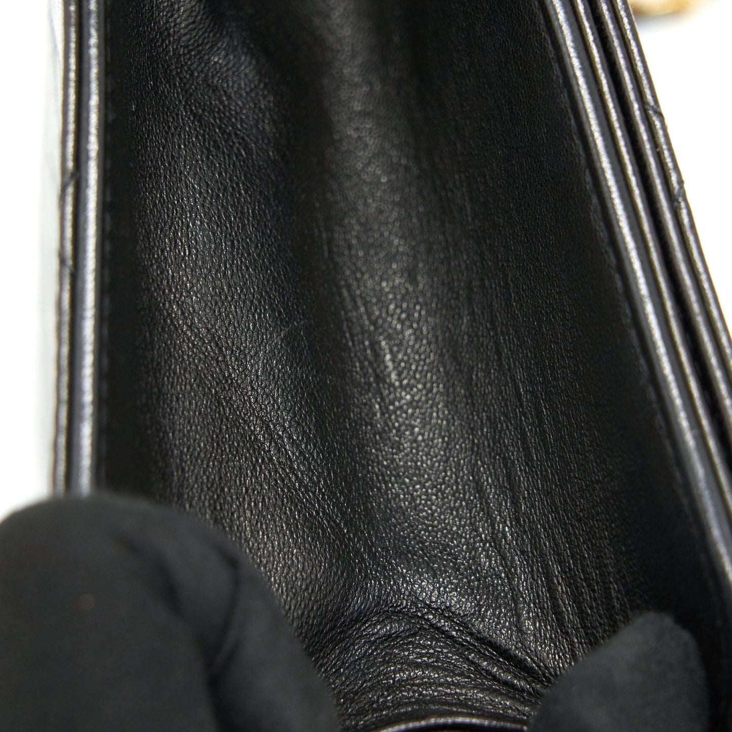 Chanel  Lambskin Flap Bag with Chain Black 24K