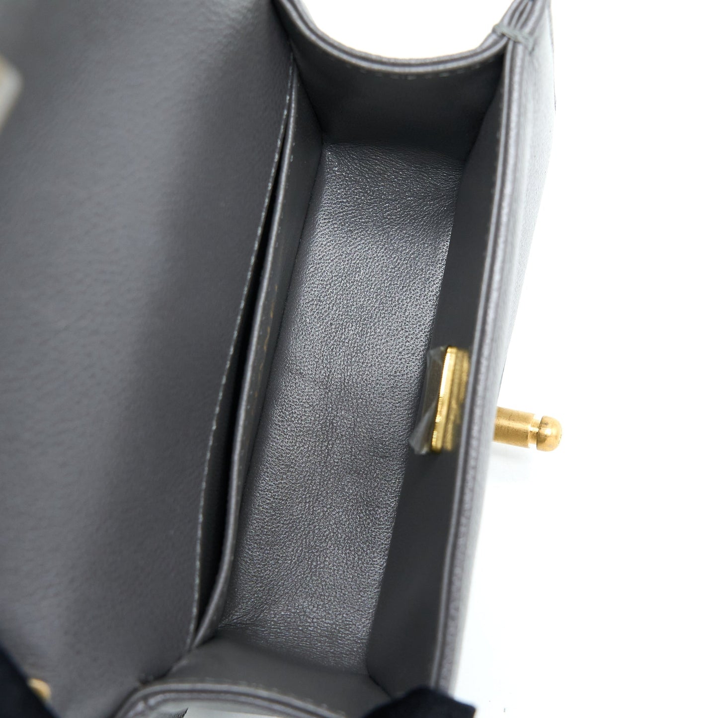 Chanel Mini Boy Bag Caviar Grey Brushed  (Microchip)