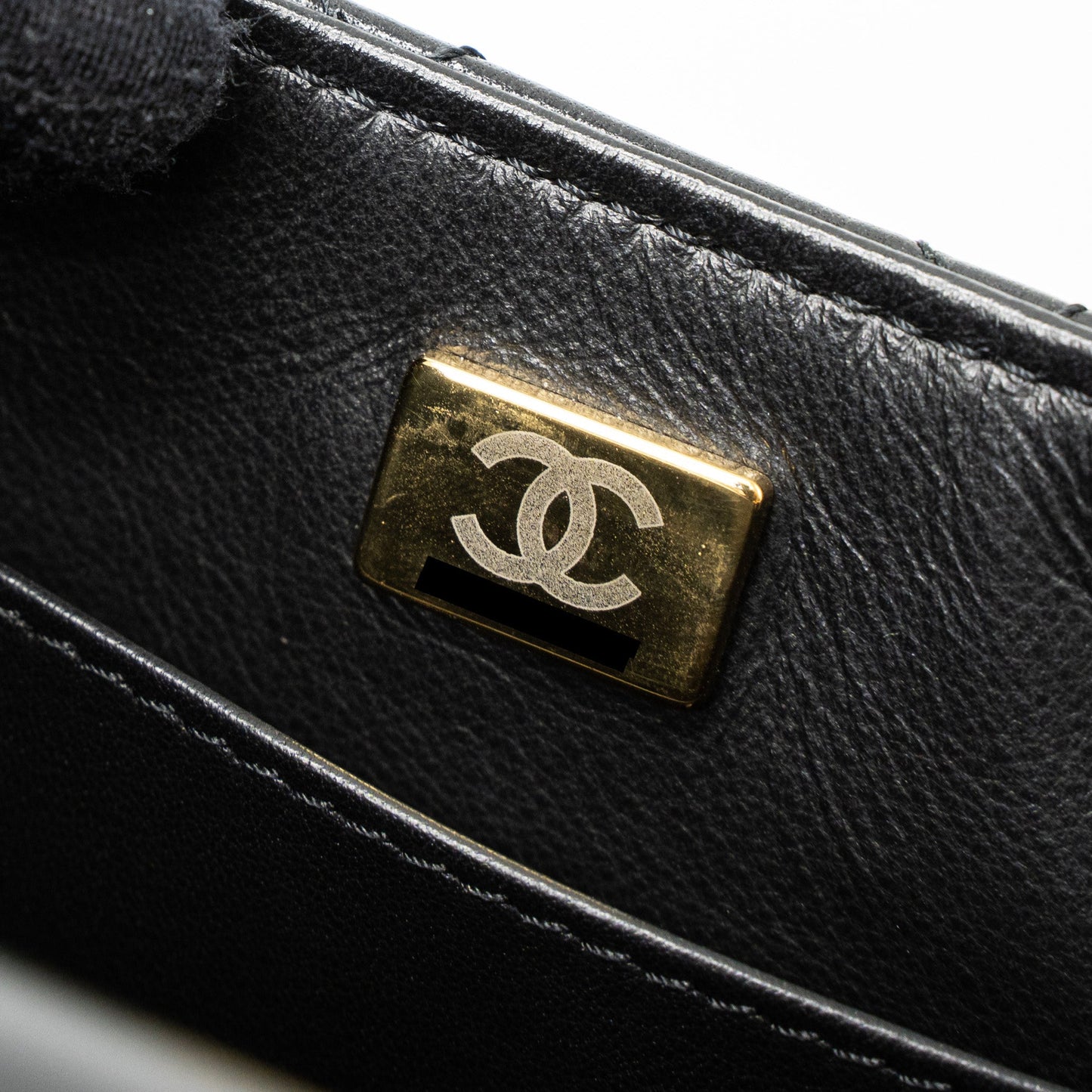 Chanel 22K Retro New Classic Square Mini Flap Bag Goatskin Black Brushed  (Microchip)