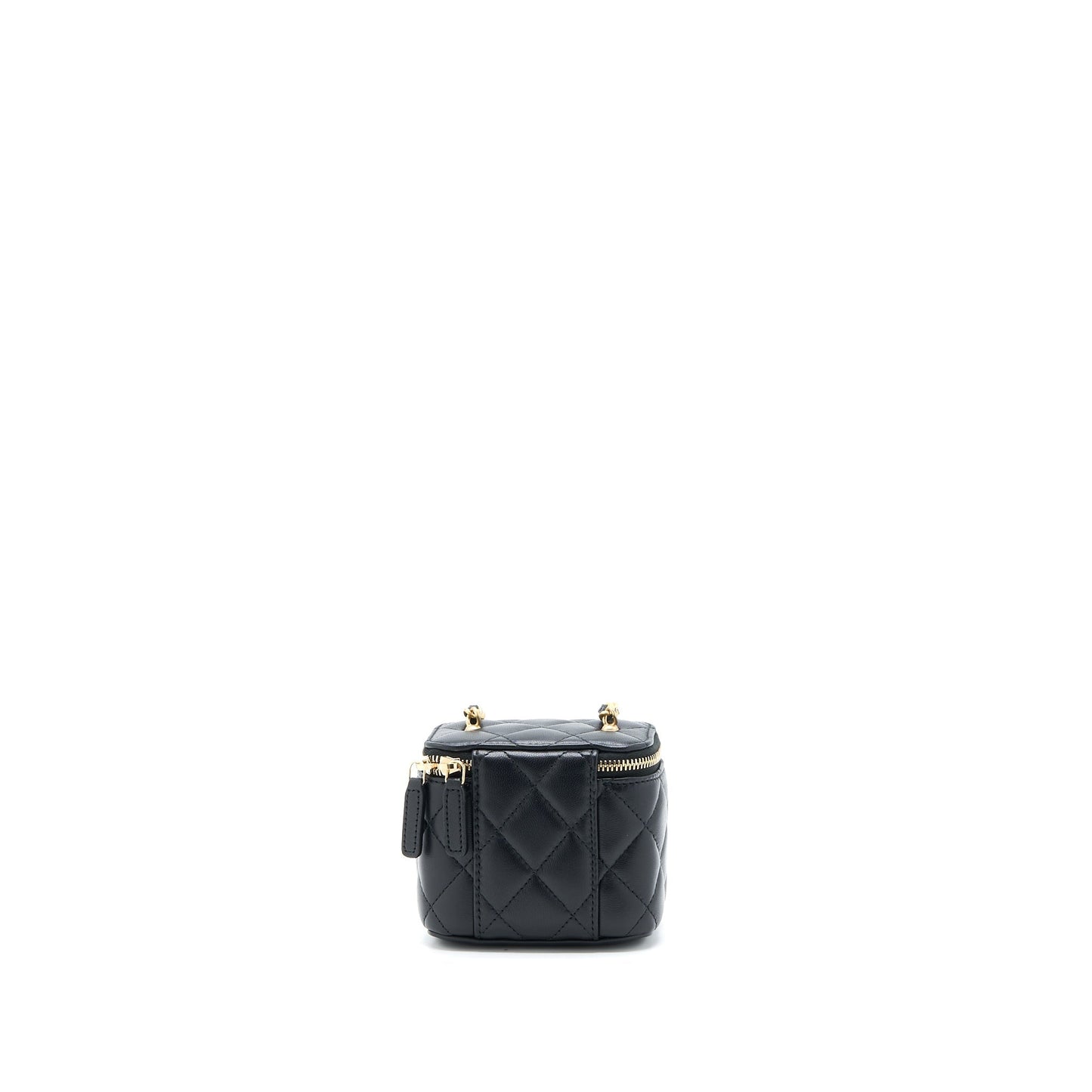 Chanel Pearl Crush Mini Vanity with Chain Lambskin Black  (Microchip)