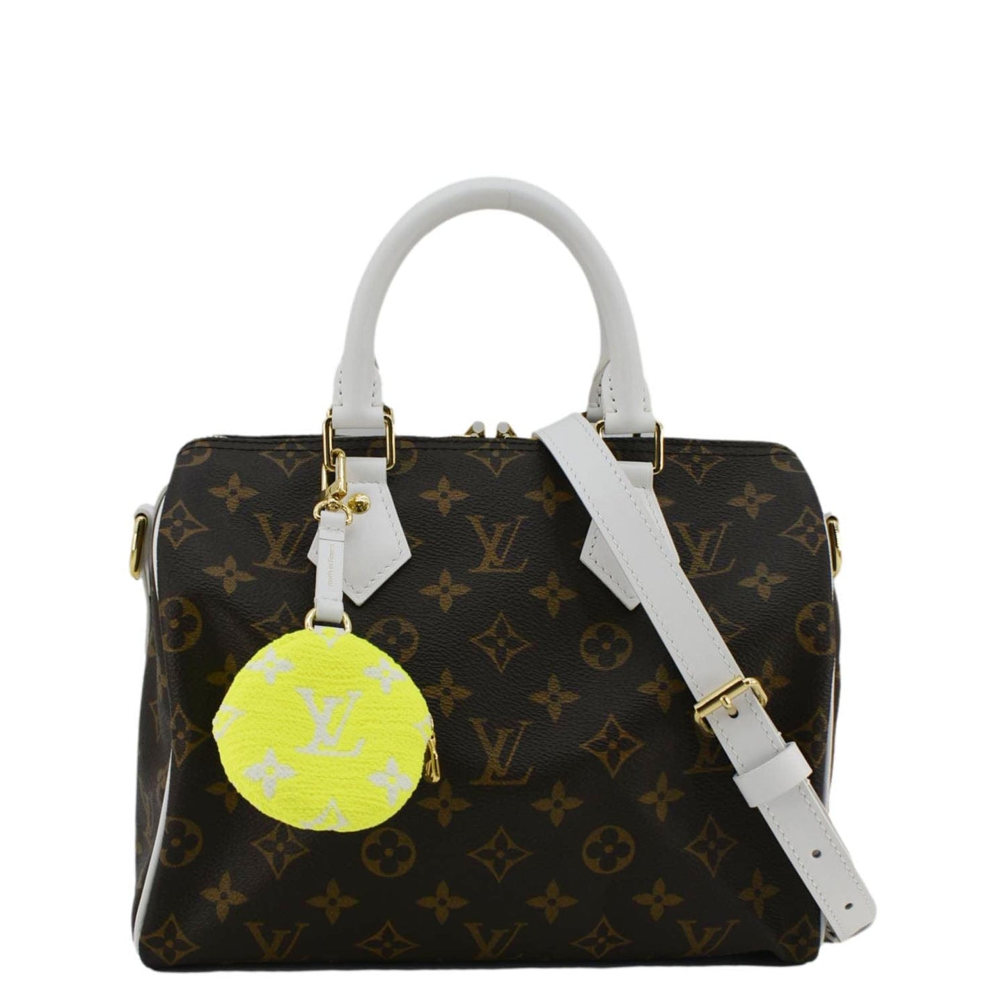 LOUIS VUITTON   25 Bandouliere LV Match Monogram Canvas Satchel Bag White
