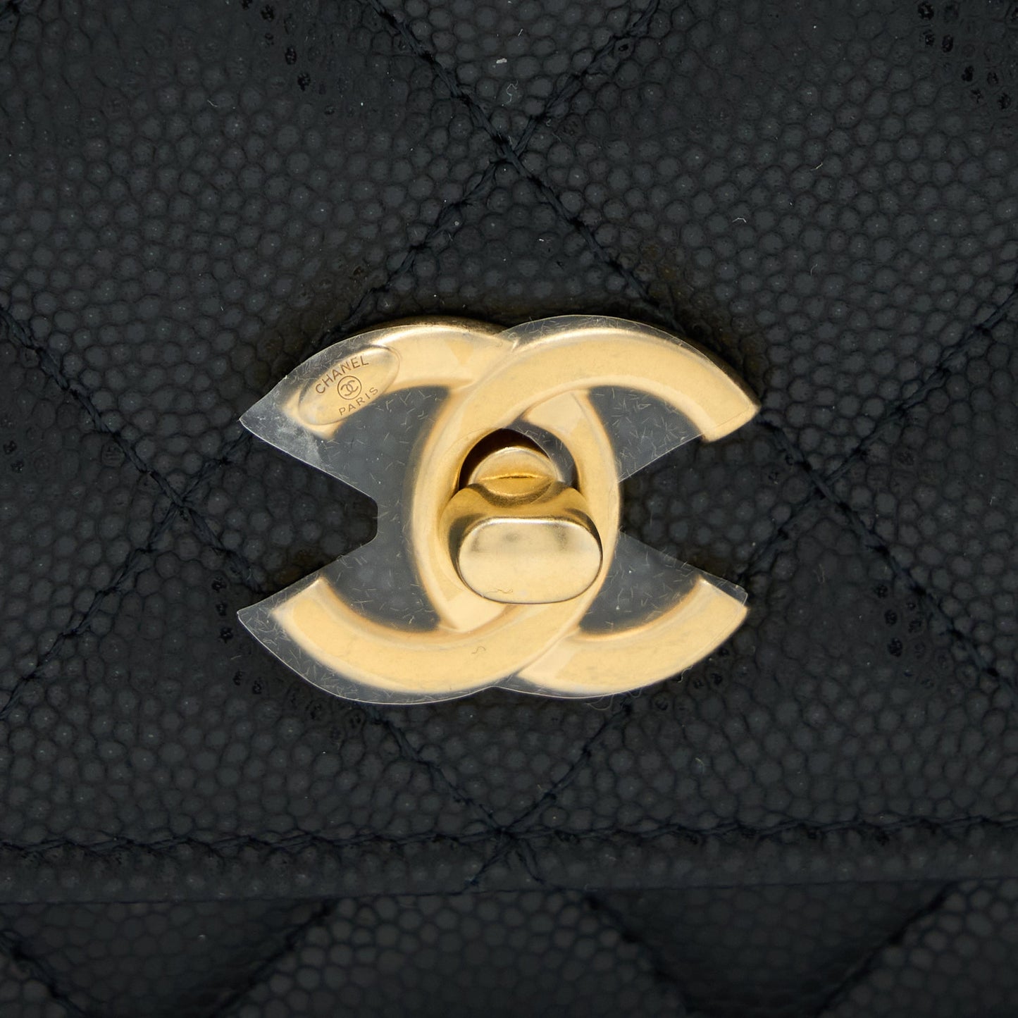 Chanel 22A Twist your button Wallet On Chain Caviar Black  (Microchip)