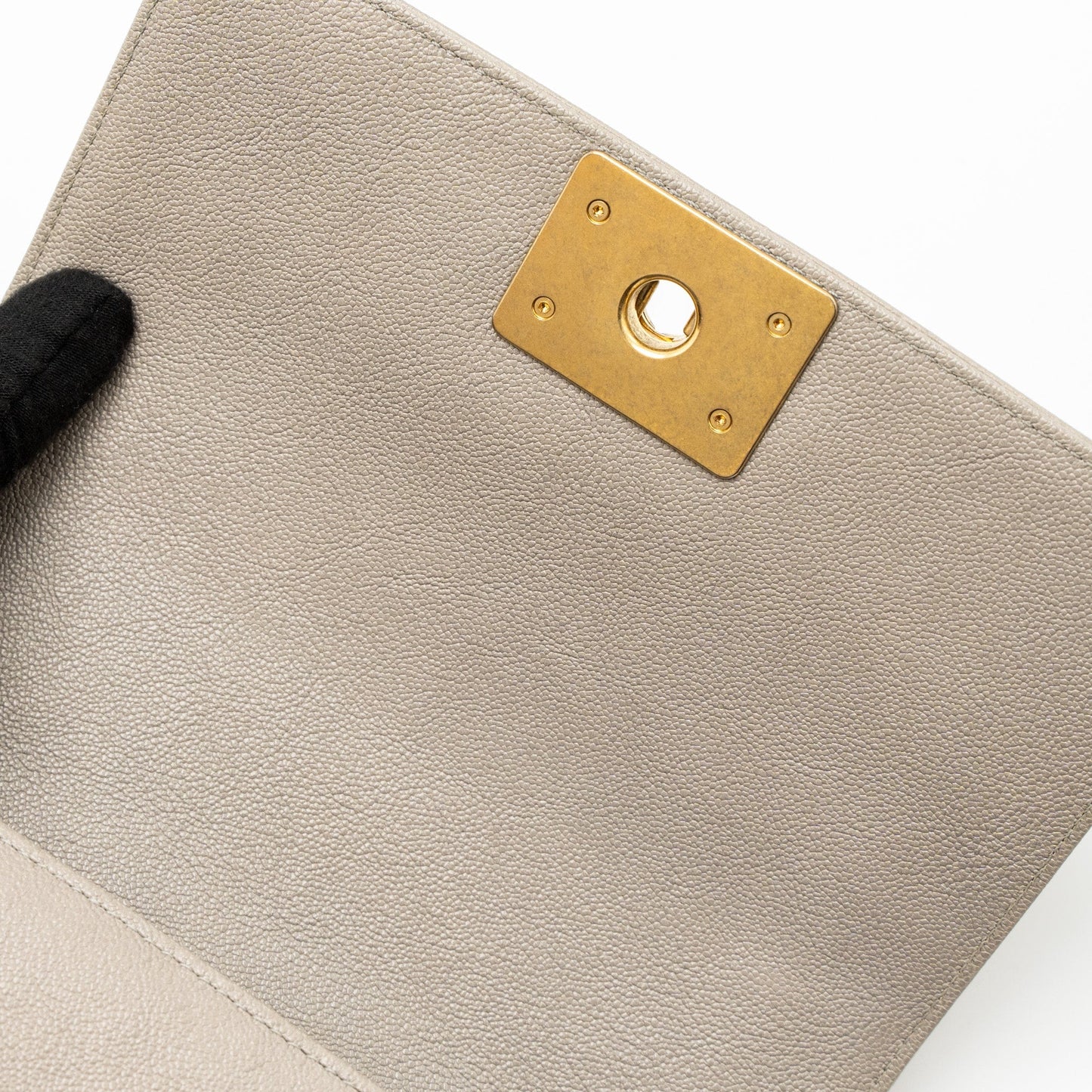 Chanel Small Boy Bag Caviar Light Grey