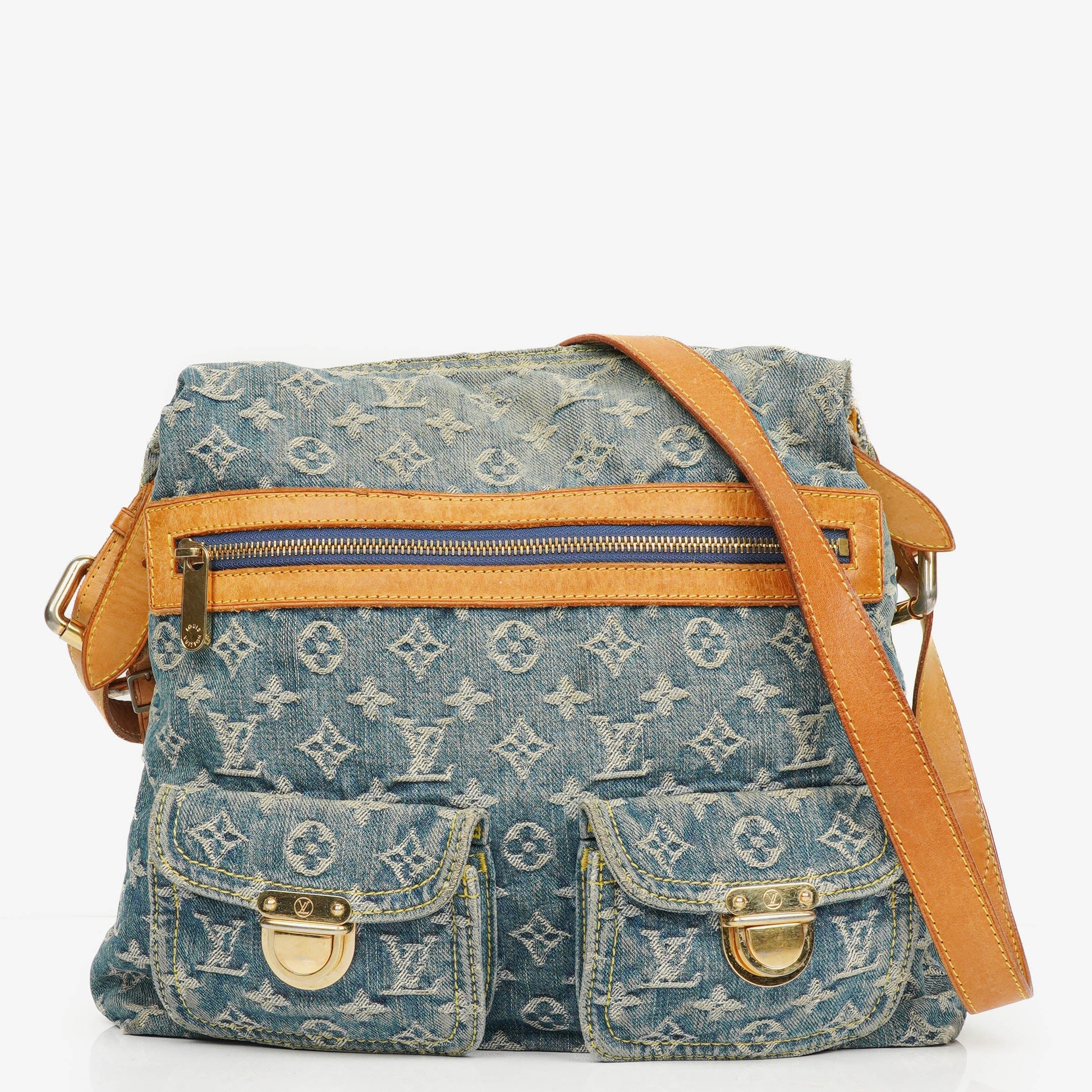 Louis Vuitton Baggy GM Monogram Denim Shoulder Bag