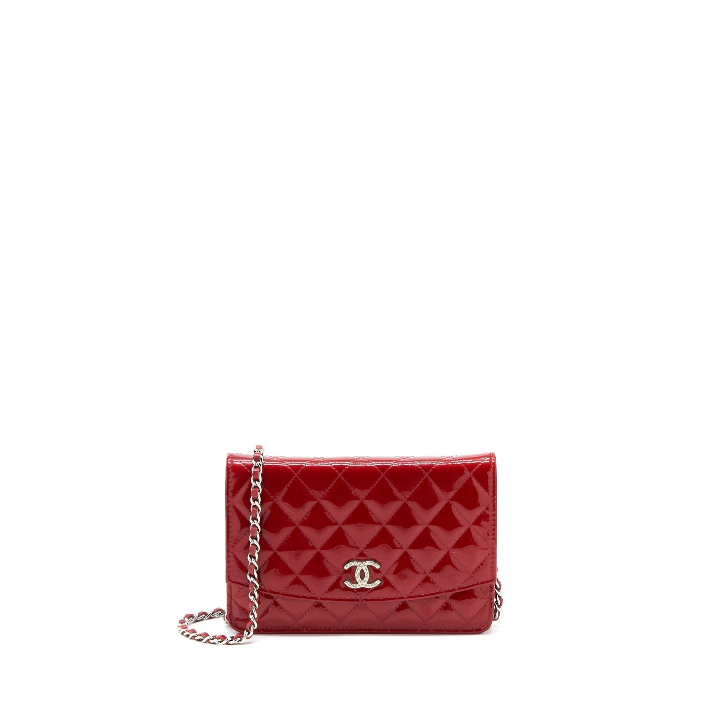 Chanel Wallet on Chain Patent Red