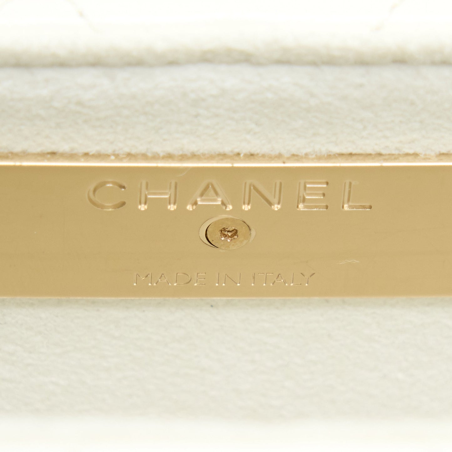Chanel Rectangular Mini Flap Phone Case Bag Quilted Lambskin White L (Microchip)