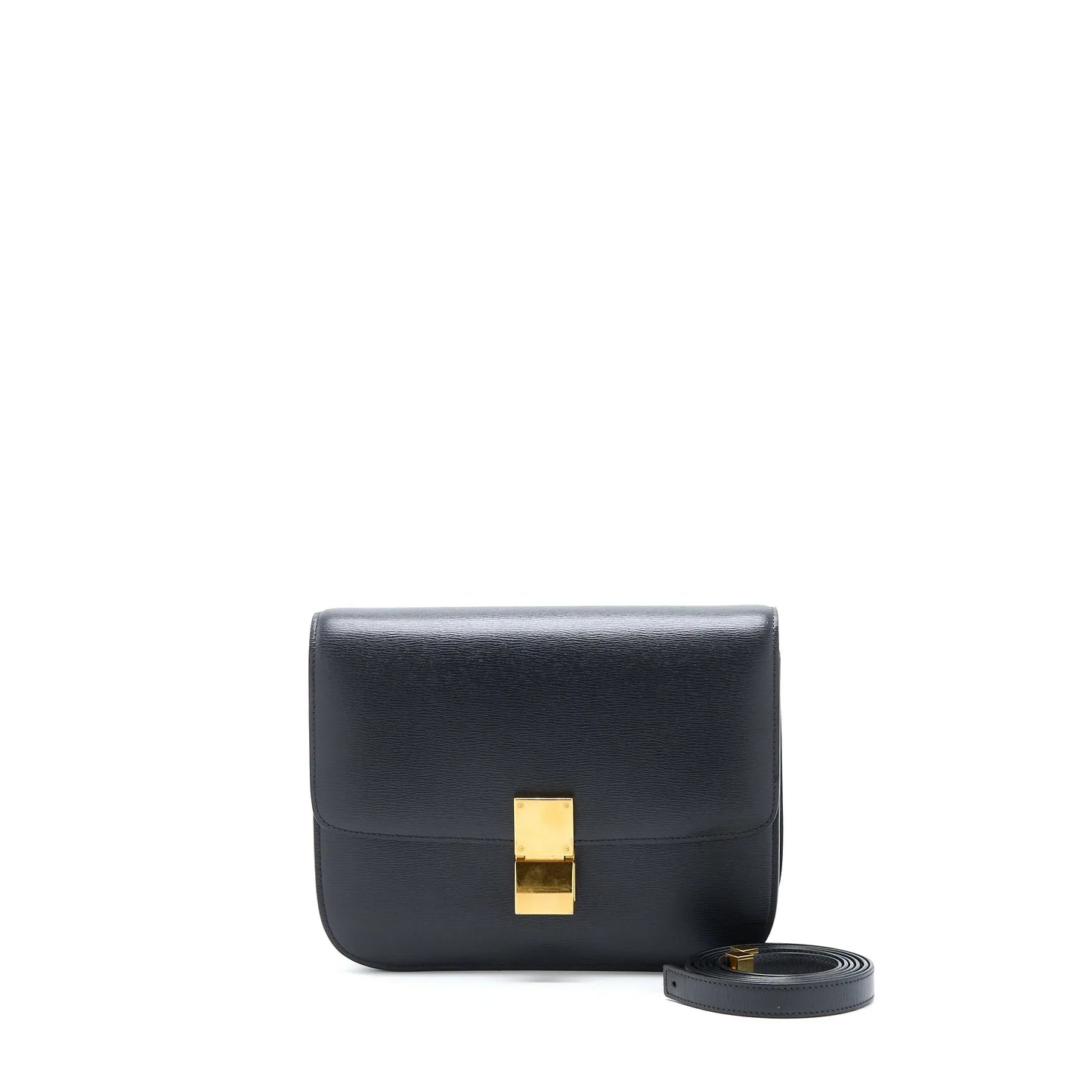 Celine Medium Classic Box Calfskin Liege Anthracite