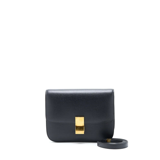Celine Medium Classic Box Calfskin Liege Anthracite