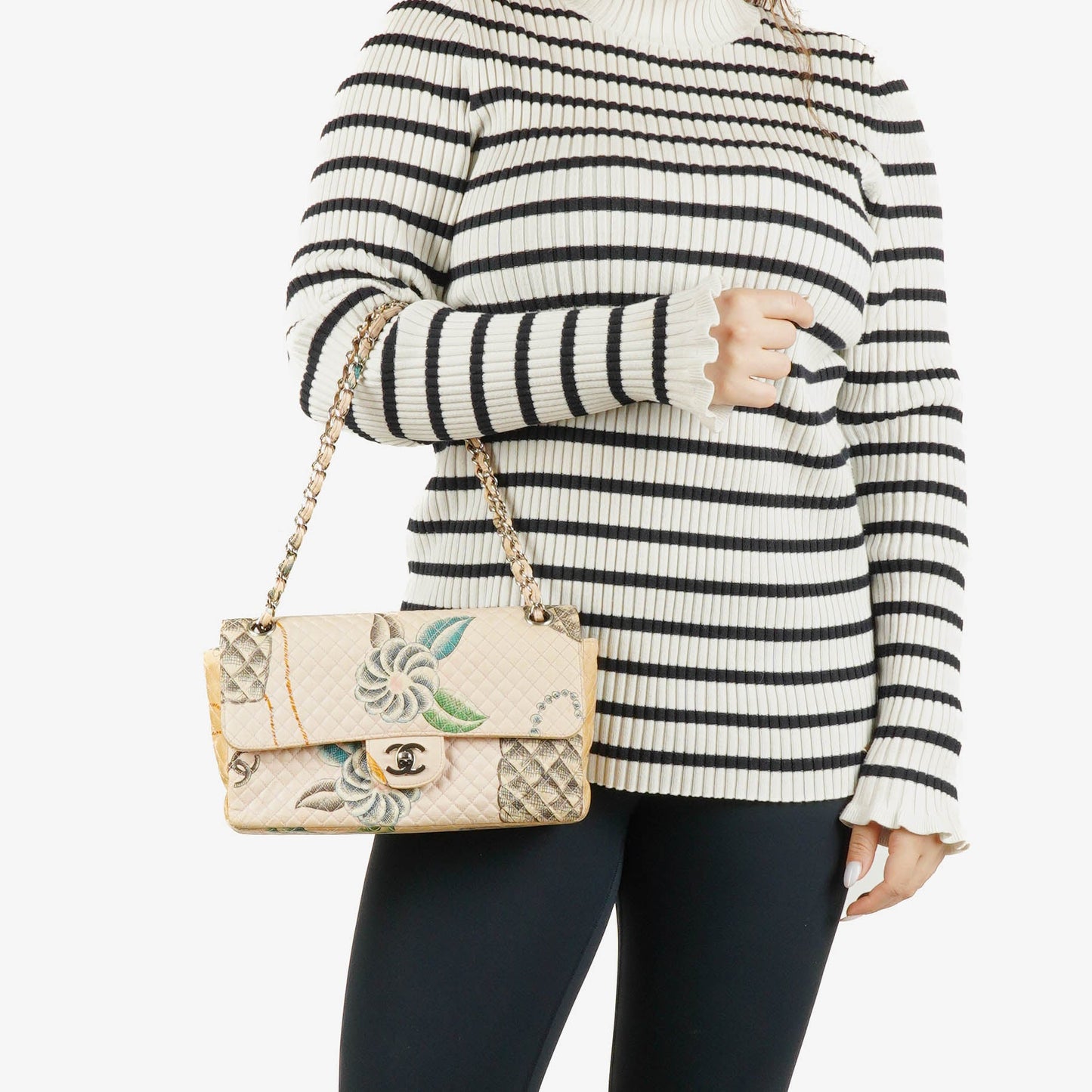 Chanel Printed Canvas  CC Chain Flap Bag