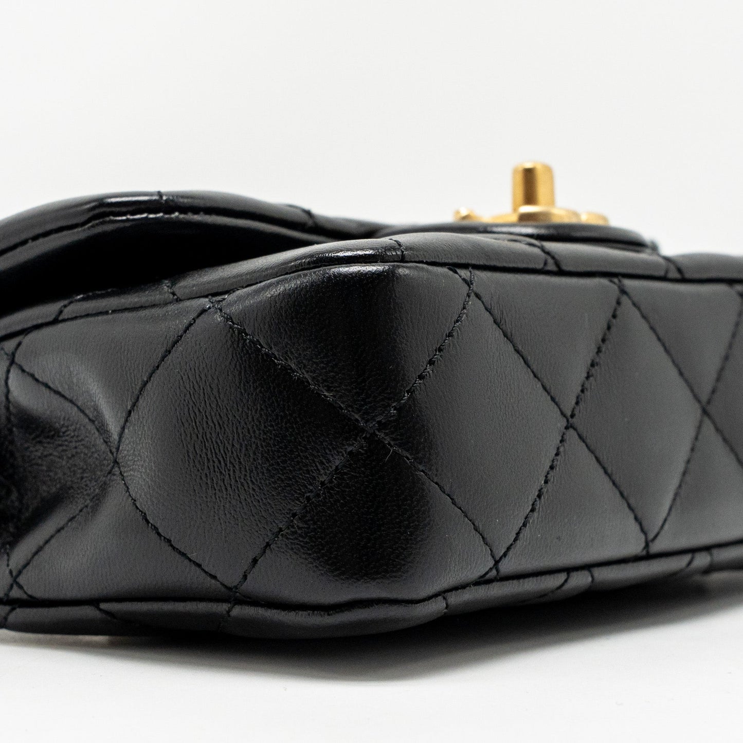 Chanel 25C Coco Love Adjustable Chain Shiny Lambskin Black  (Microchip)