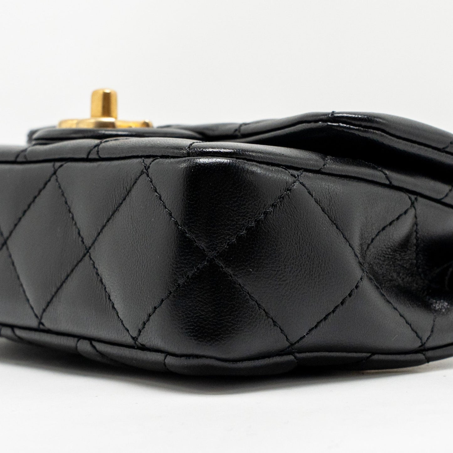Chanel 25C Coco Love Adjustable Chain Shiny Lambskin Black  (Microchip)