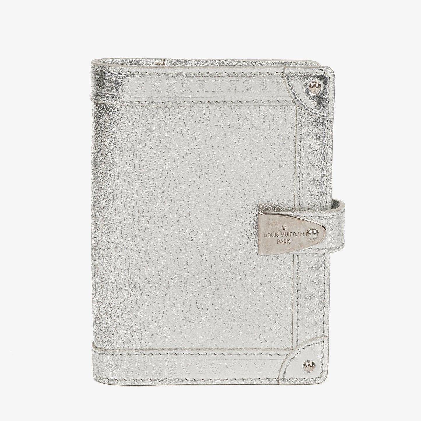 Louis Vuitton Silver Suhali Leather Partnenaire Agenda/Notebook Cover