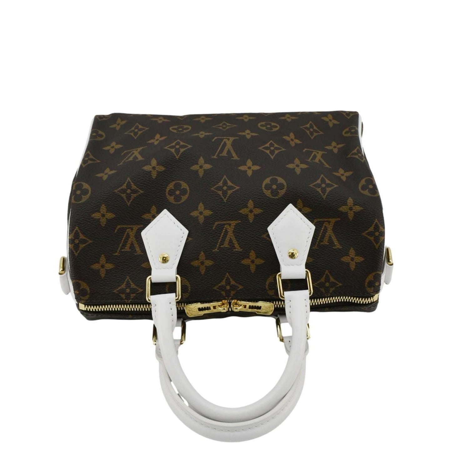 LOUIS VUITTON   25 Bandouliere LV Match Monogram Canvas Satchel Bag White
