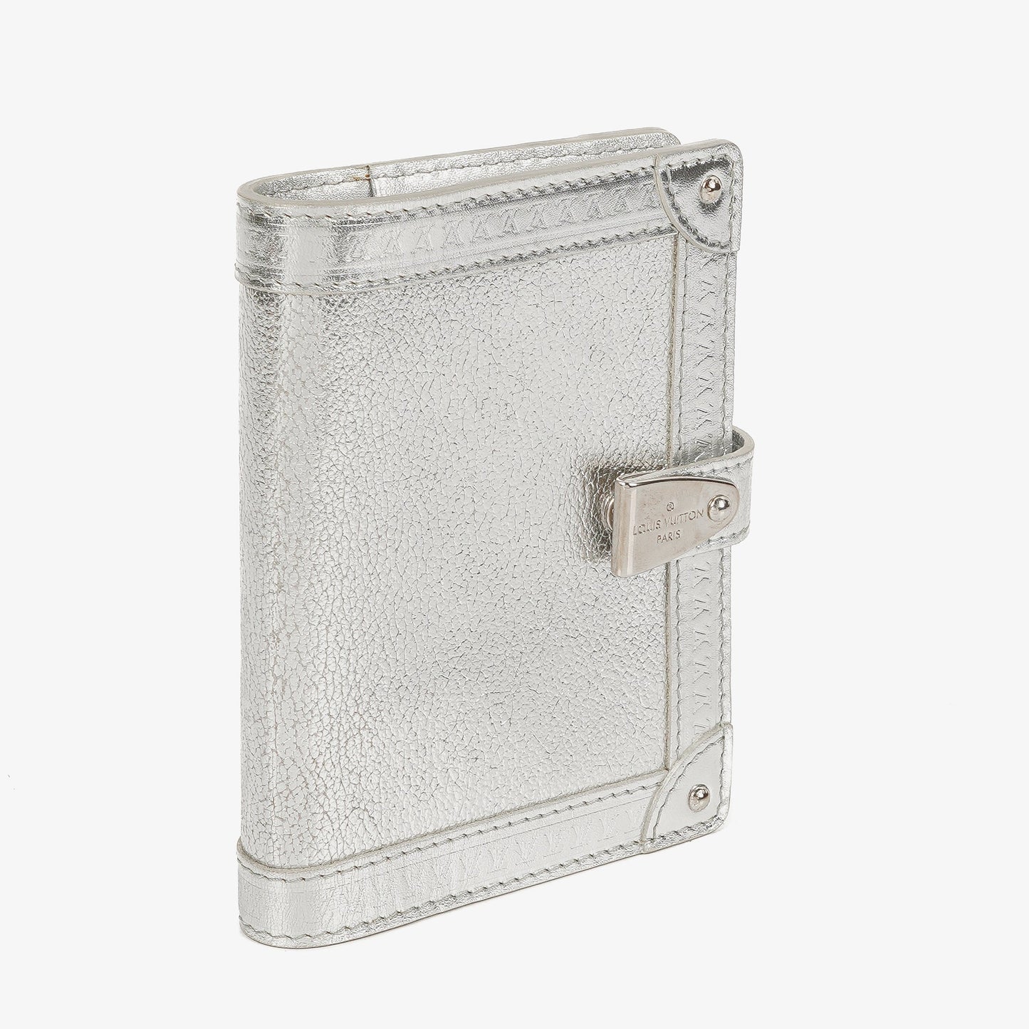 Louis Vuitton Silver Suhali Leather Partnenaire Agenda/Notebook Cover