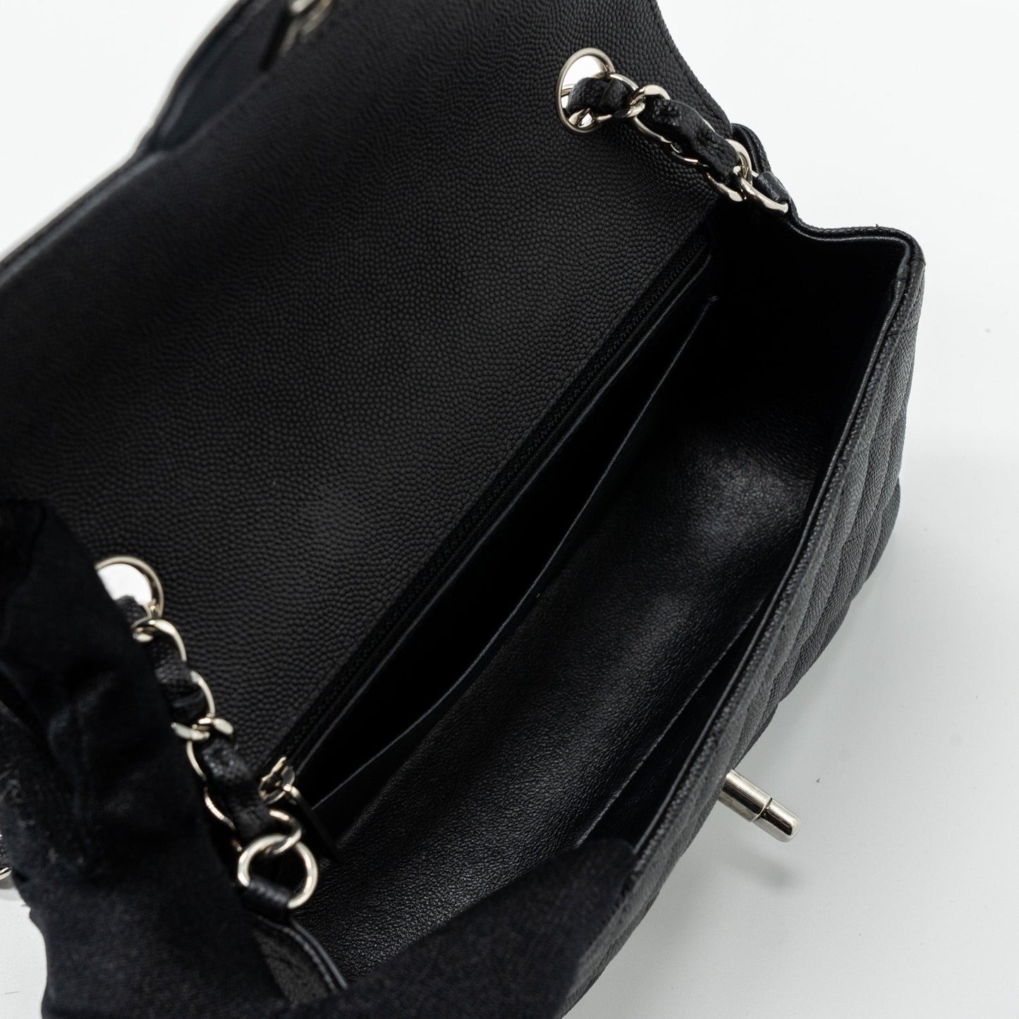 Chanel Classic Mini Rectangular Flap Bag Caviar Black
