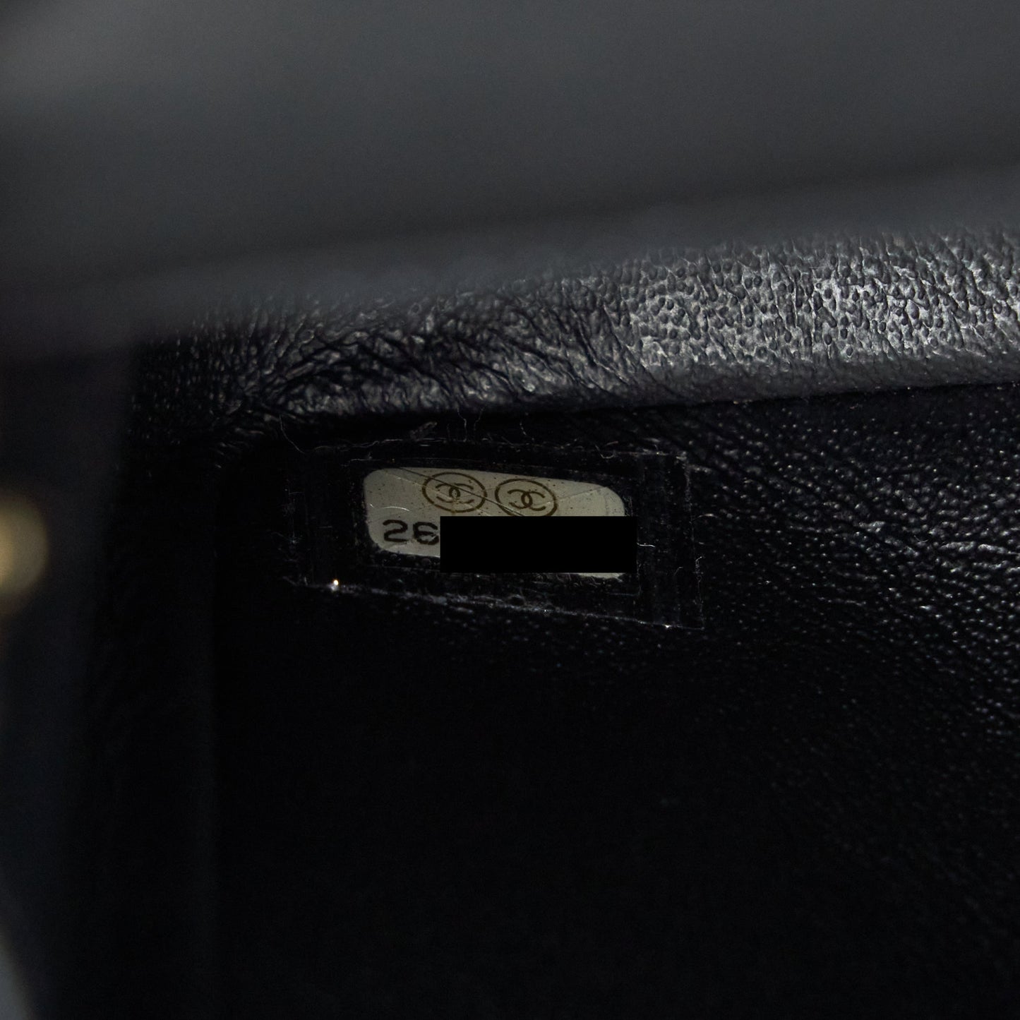 Chanel Mini Square Chevron Flap Bag Black L