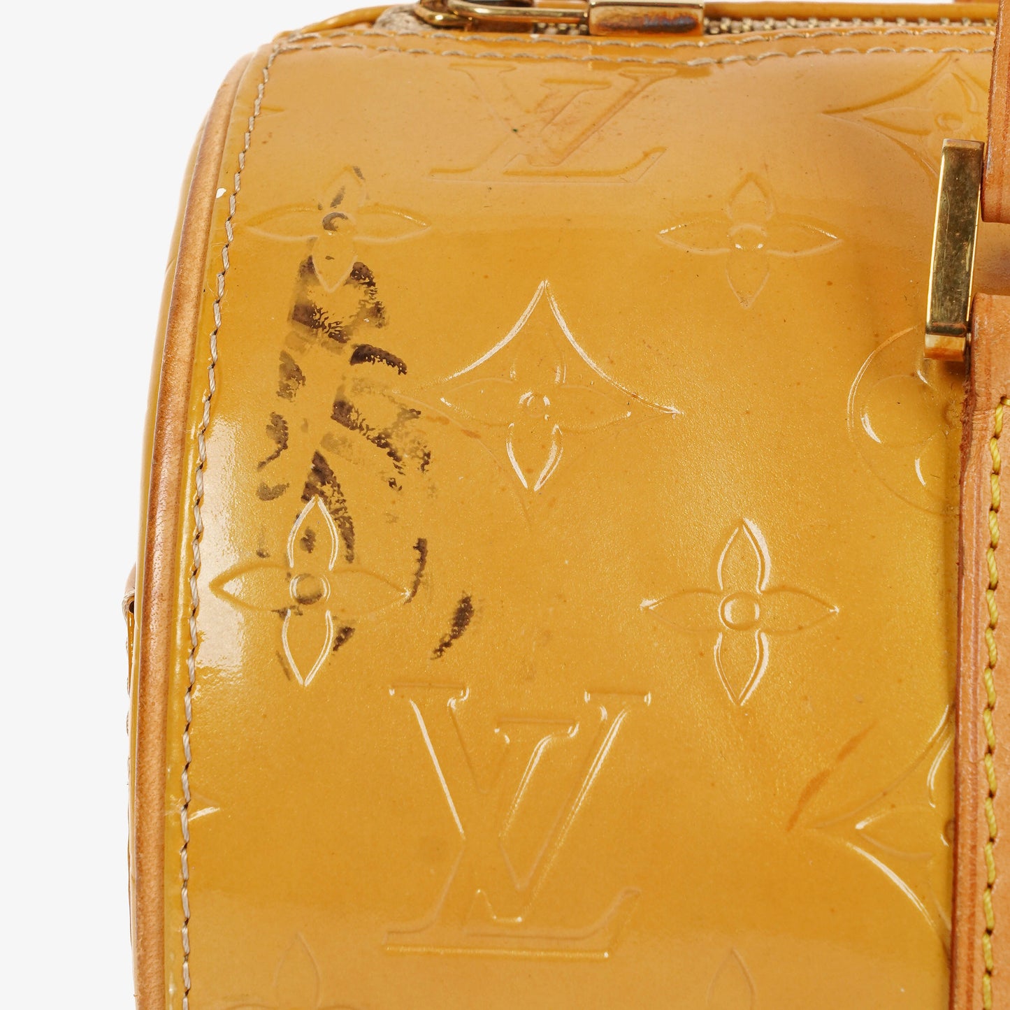 Louis Vuitton Papillon 30 Bedford Yellow Monogram Vernis Leather Bag