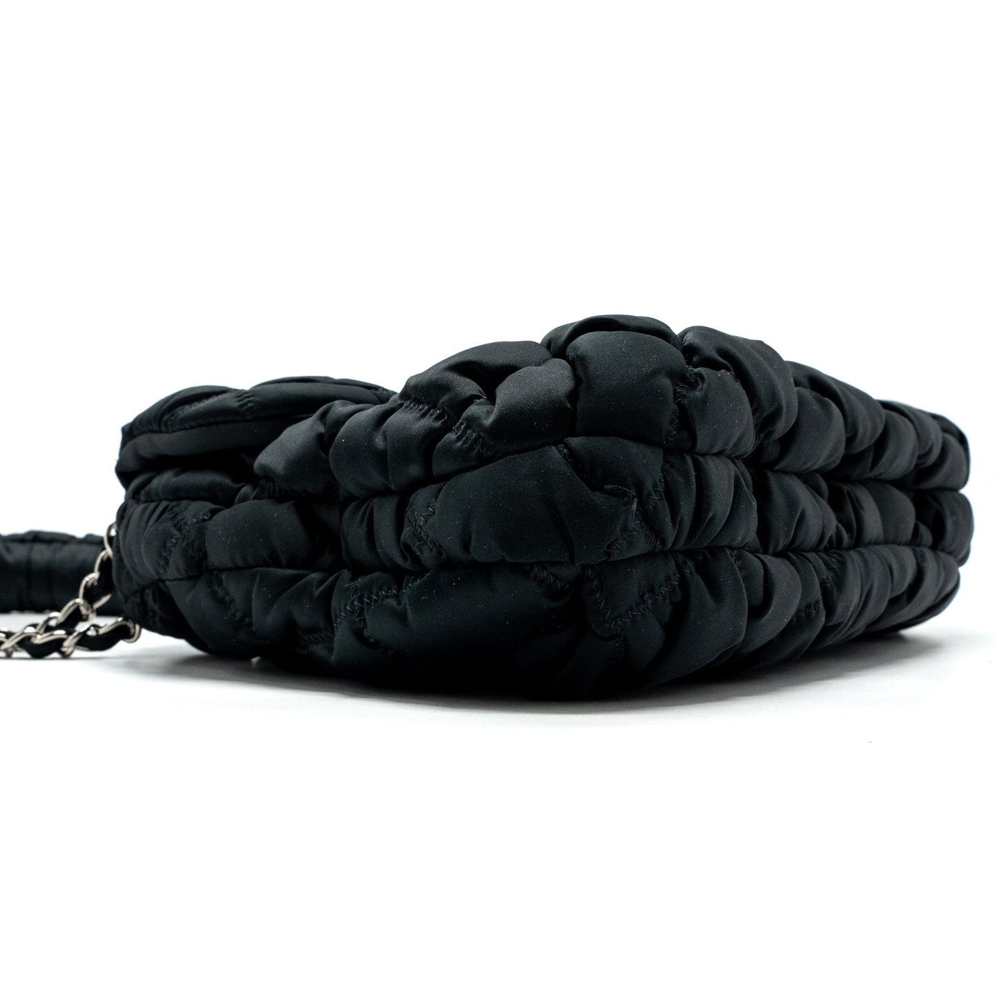Chanel quilted flap shoulder bag nylon black