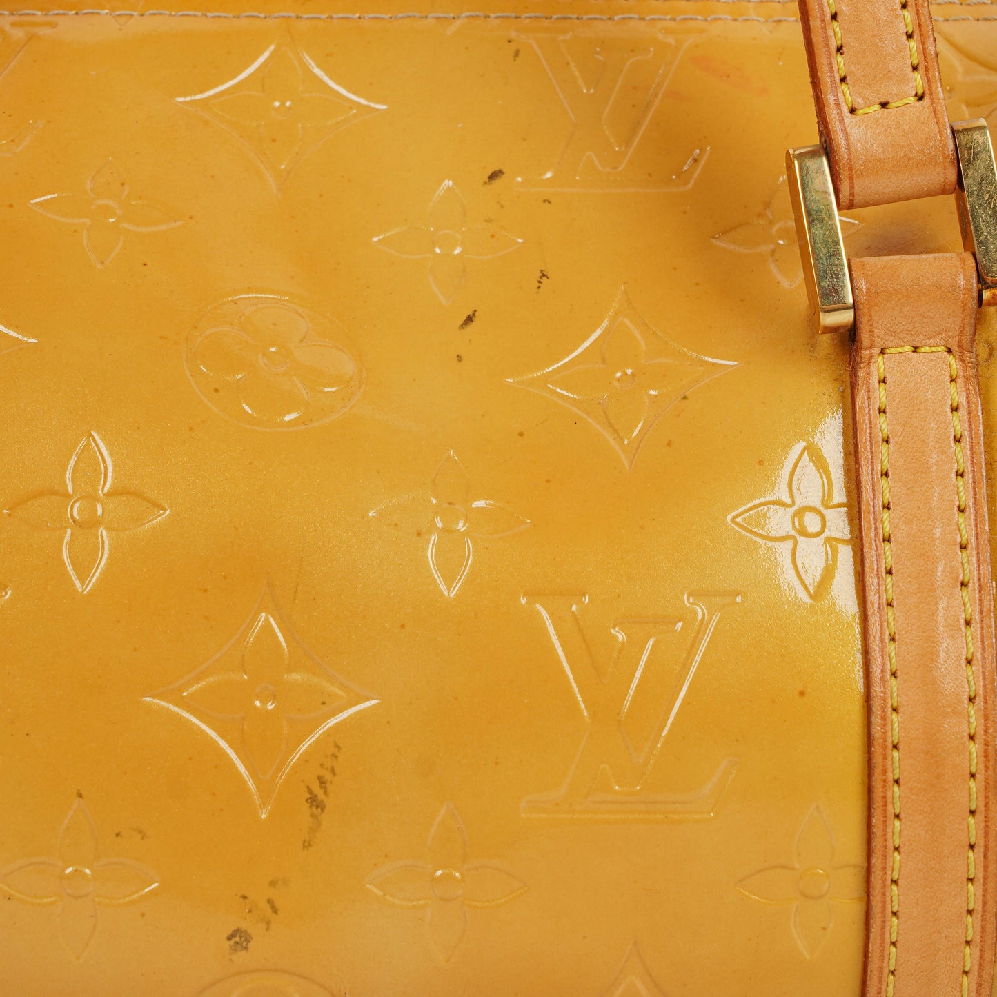 Louis Vuitton Papillon 30 Bedford Yellow Monogram Vernis Leather Bag