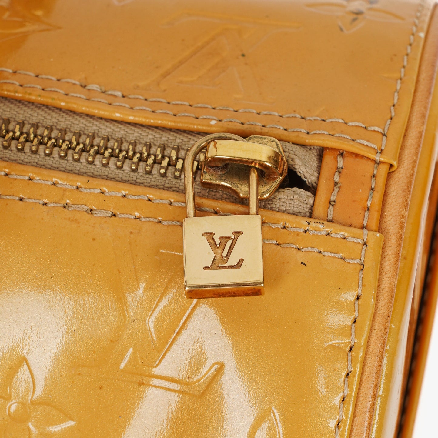 Louis Vuitton Papillon 30 Bedford Yellow Monogram Vernis Leather Bag
