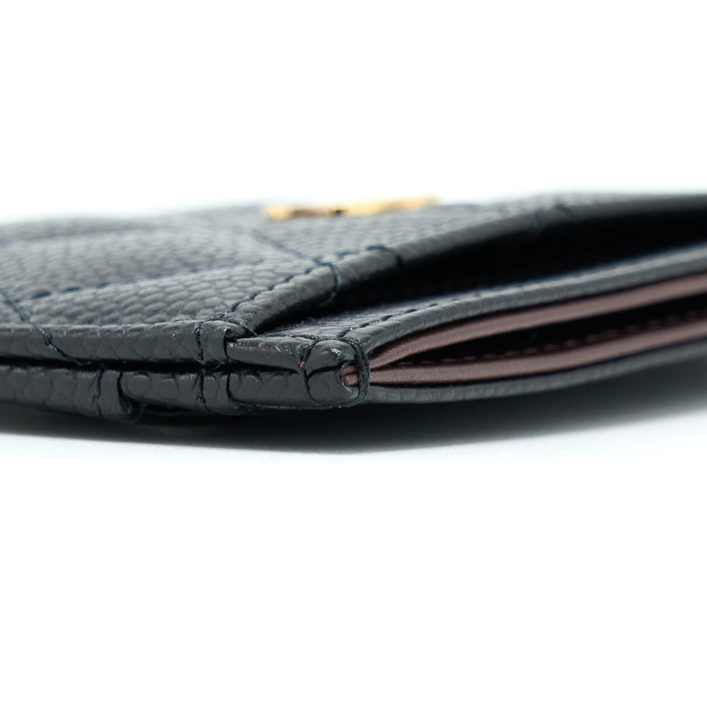 Chanel Class Quilted Card Holder Caviar Black