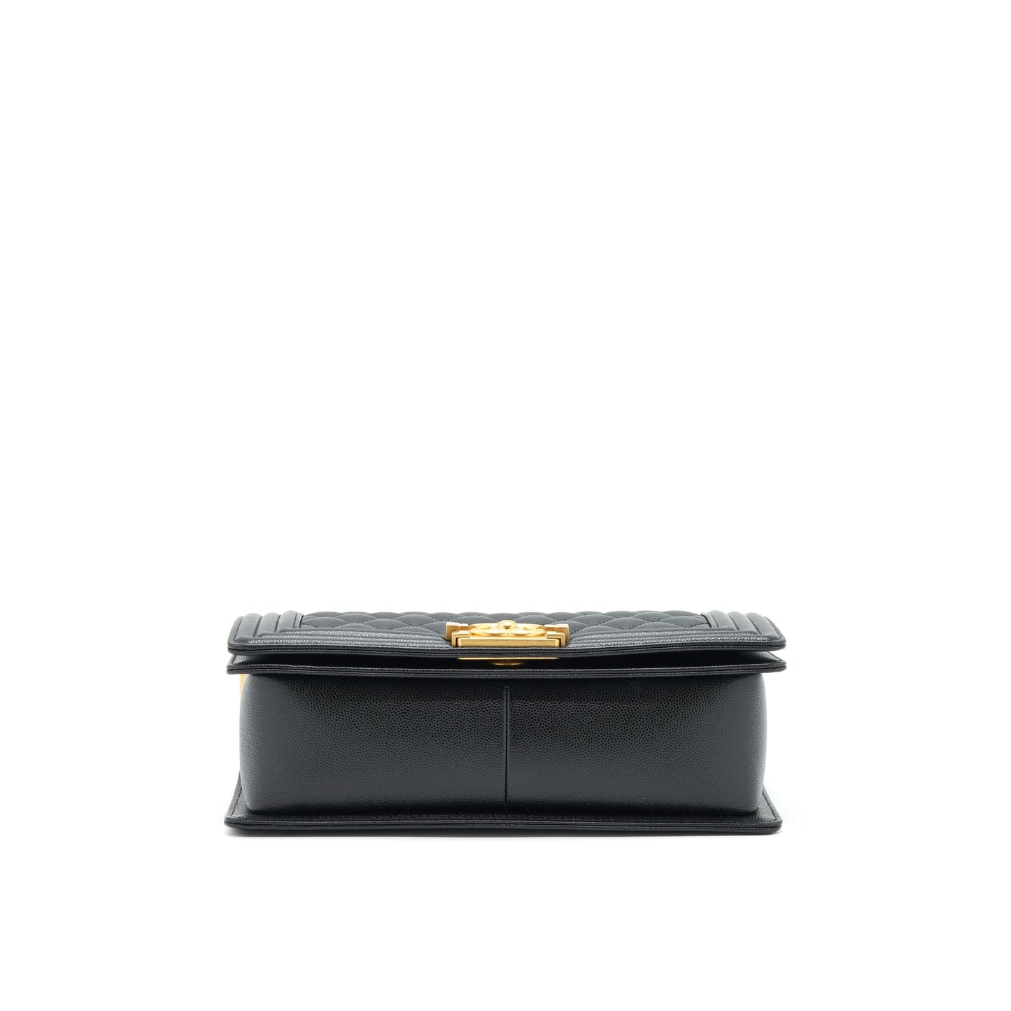 Chanel Medium Boy Bag Caviar Black With Brushed
