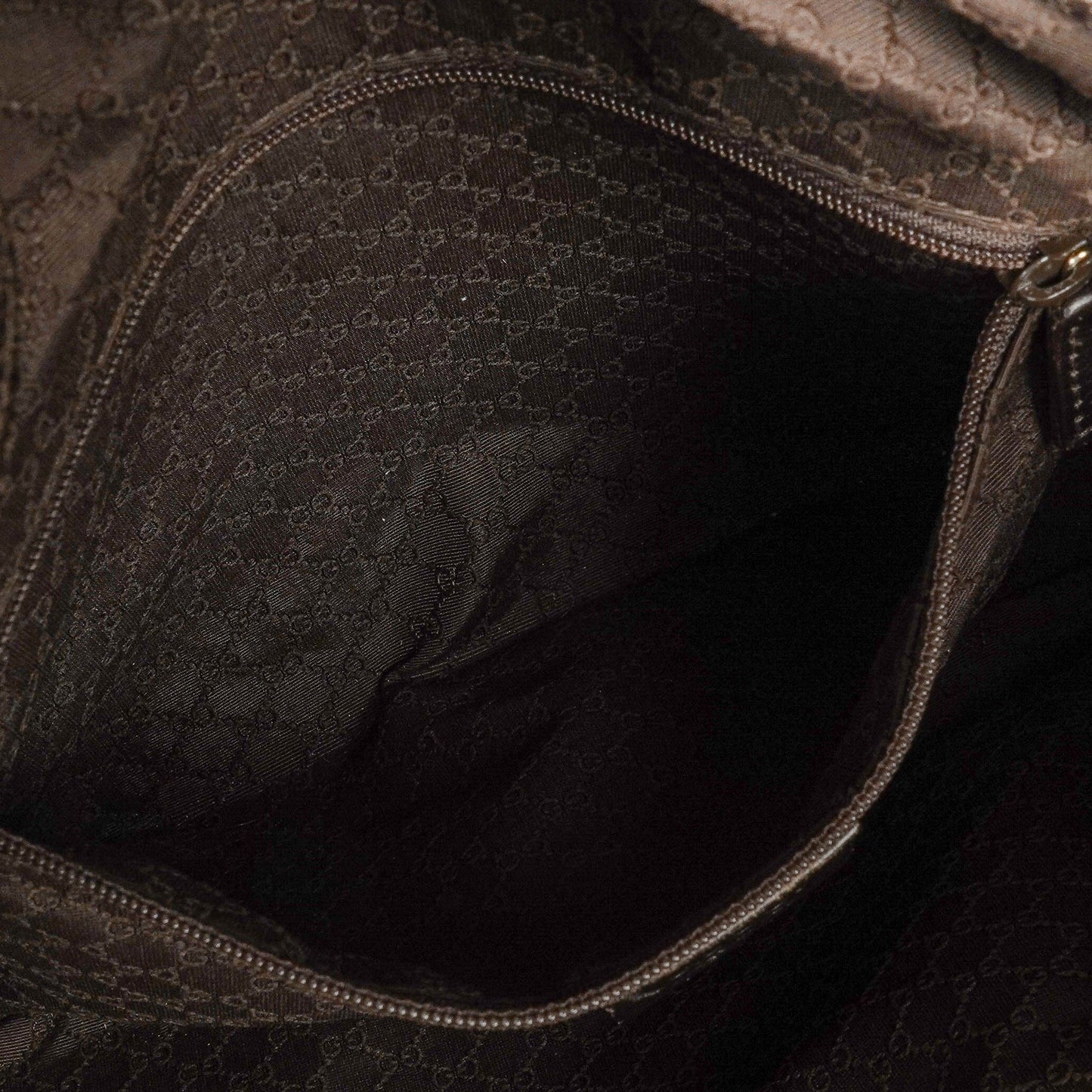Gucci Bamboo Top Handle Beige Canvas Brown Lerahter Hobo Bag