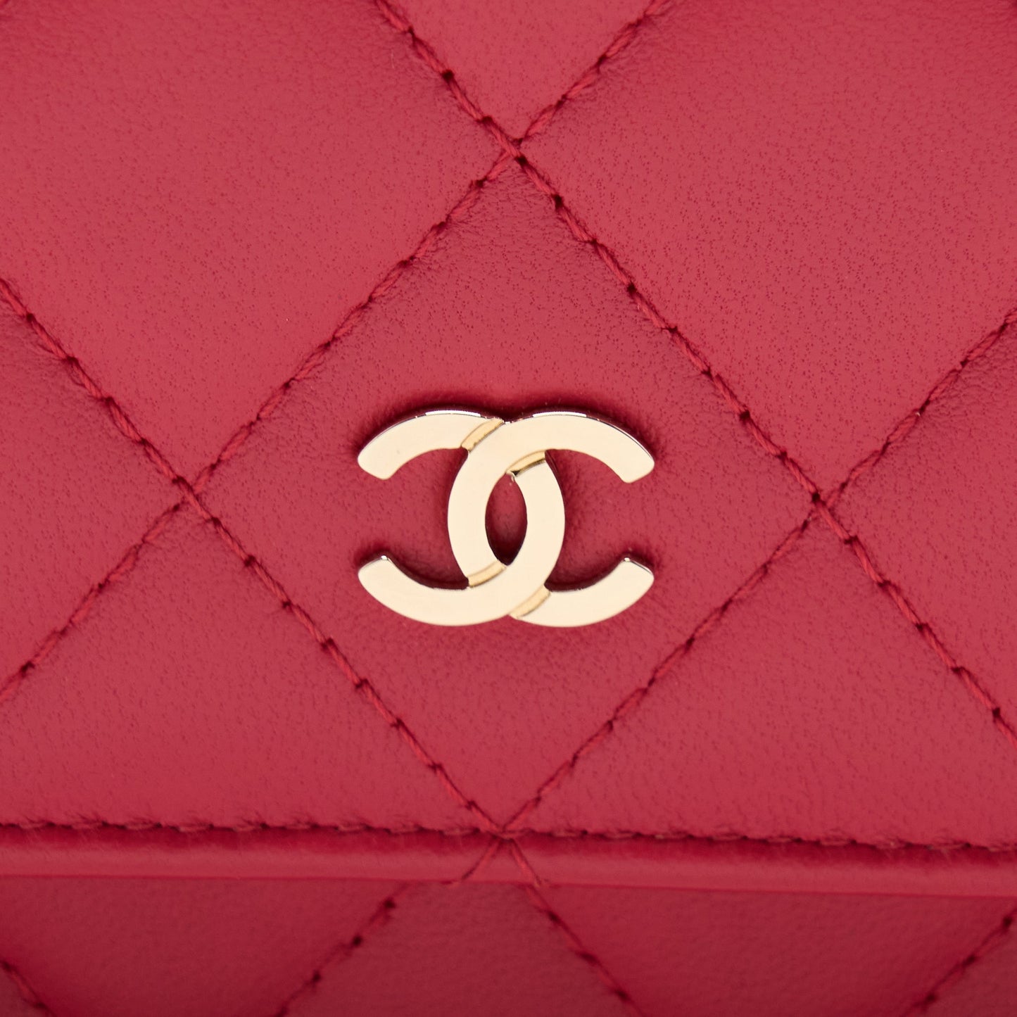 Chanel Classic Wallet On Chain Lambskin Red