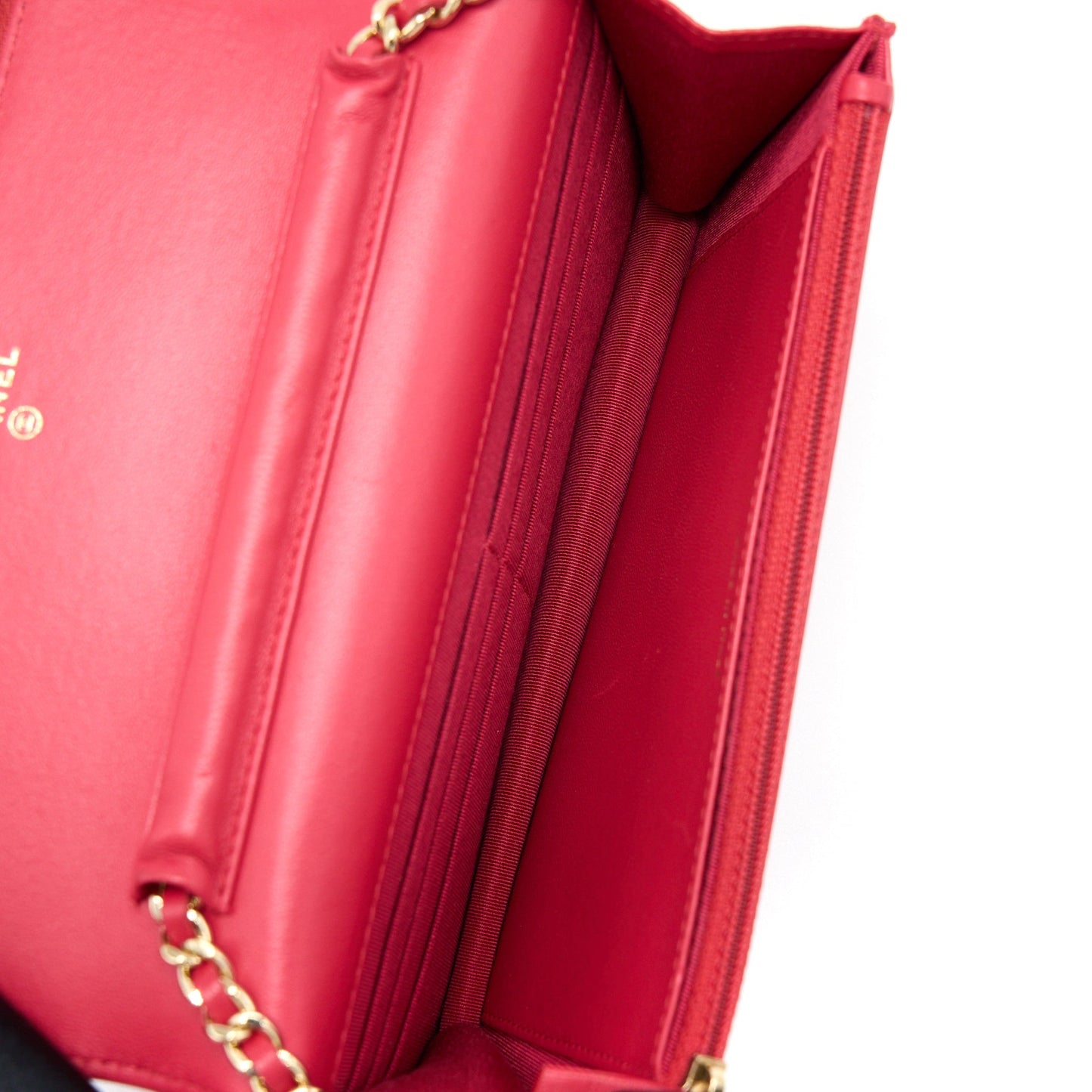 Chanel Classic Wallet On Chain Lambskin Red