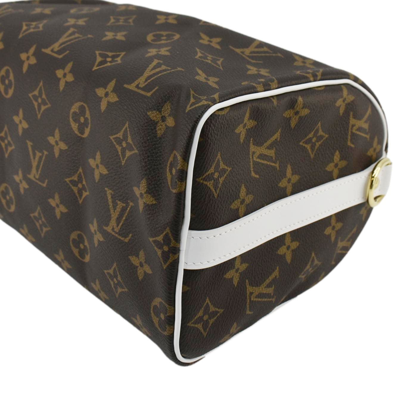 LOUIS VUITTON   25 Bandouliere LV Match Monogram Canvas Satchel Bag White