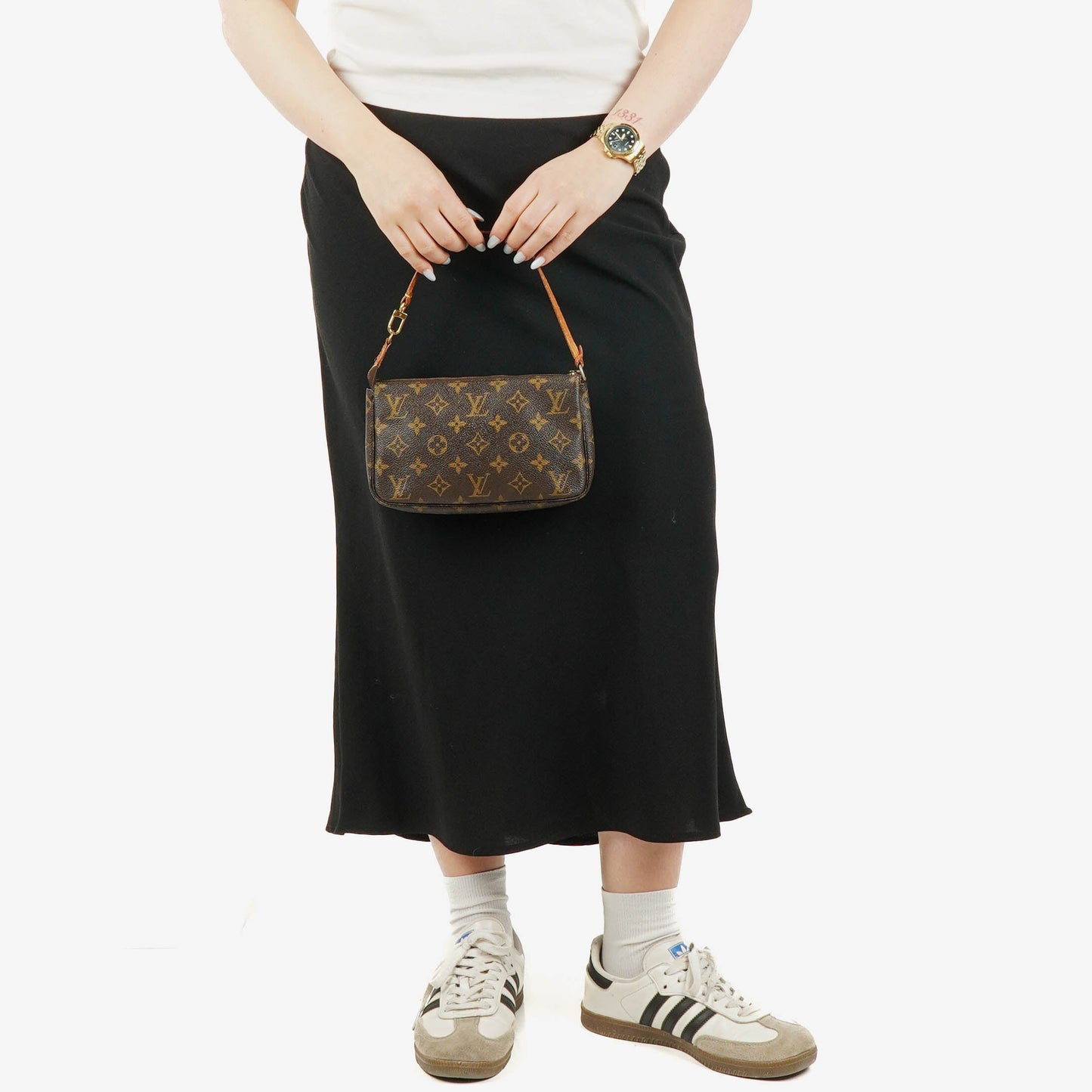 Louis Vuitton Pochette Accessoires Monogram Canvas Clutch Handbag