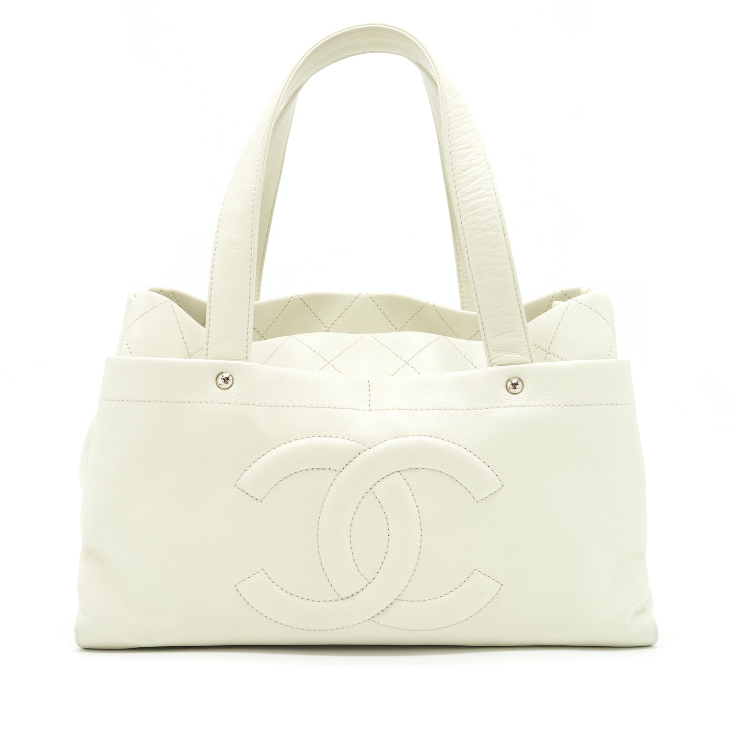 Chanel Large Shopping Tote Bag Caviar Ivory