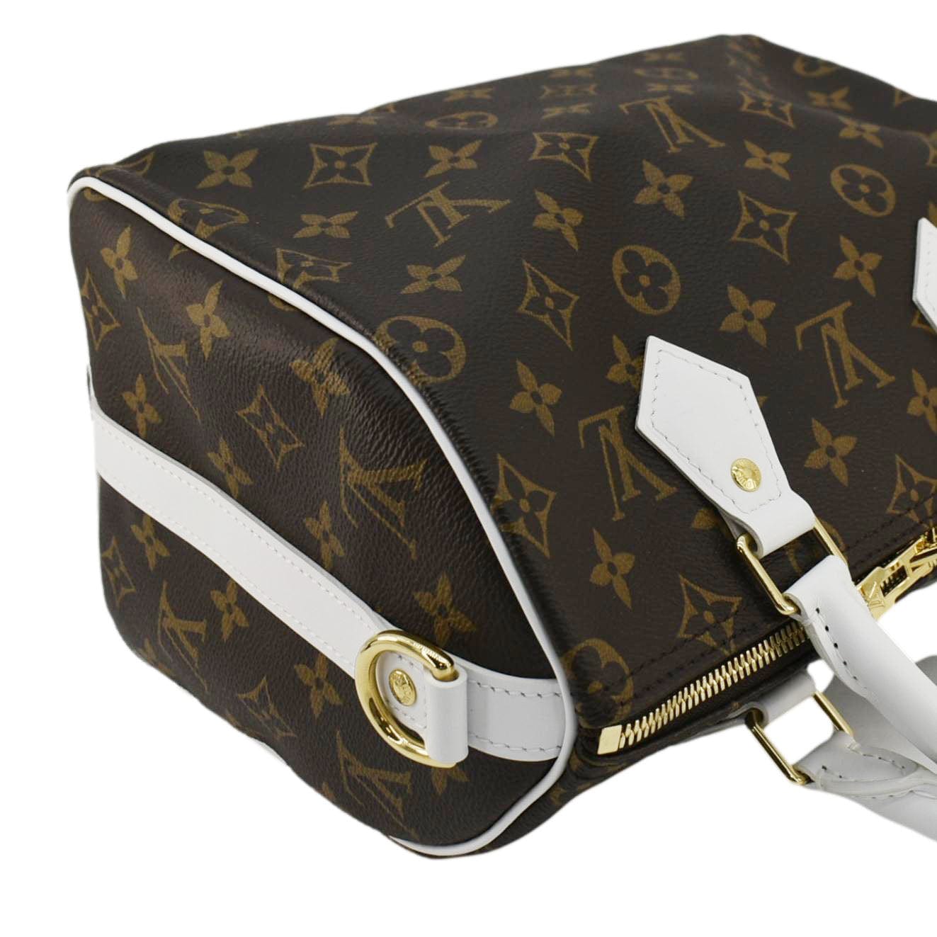 LOUIS VUITTON   25 Bandouliere LV Match Monogram Canvas Satchel Bag White