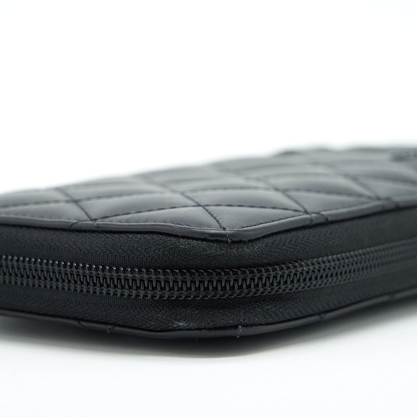 Chanel Cambon Long Zipper Wallet Calfskin Black/Pink