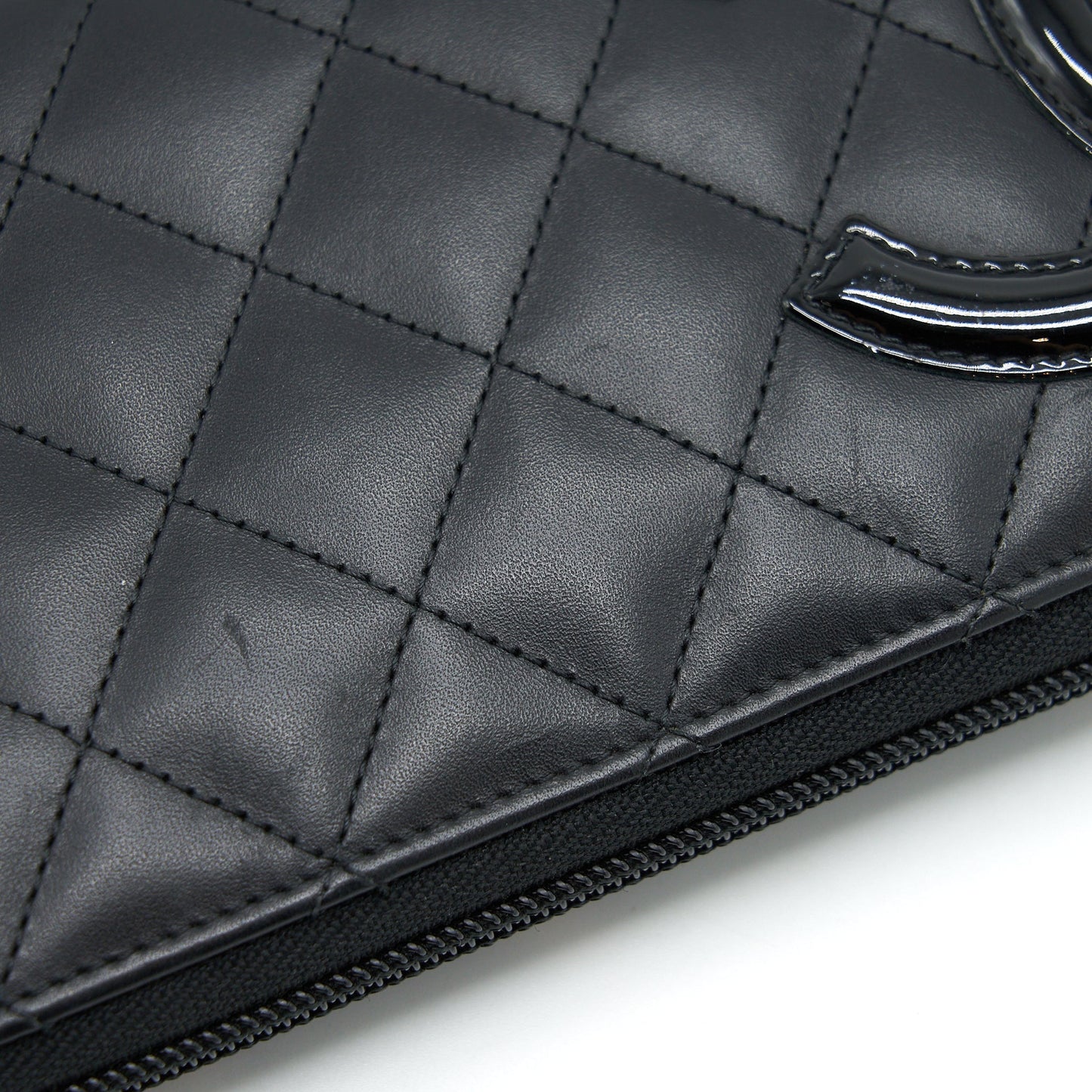 Chanel Cambon Long Zipper Wallet Calfskin Black/Pink
