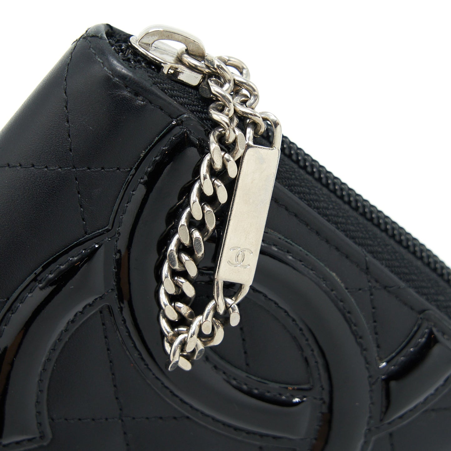 Chanel Cambon Long Zipper Wallet Calfskin Black/Pink