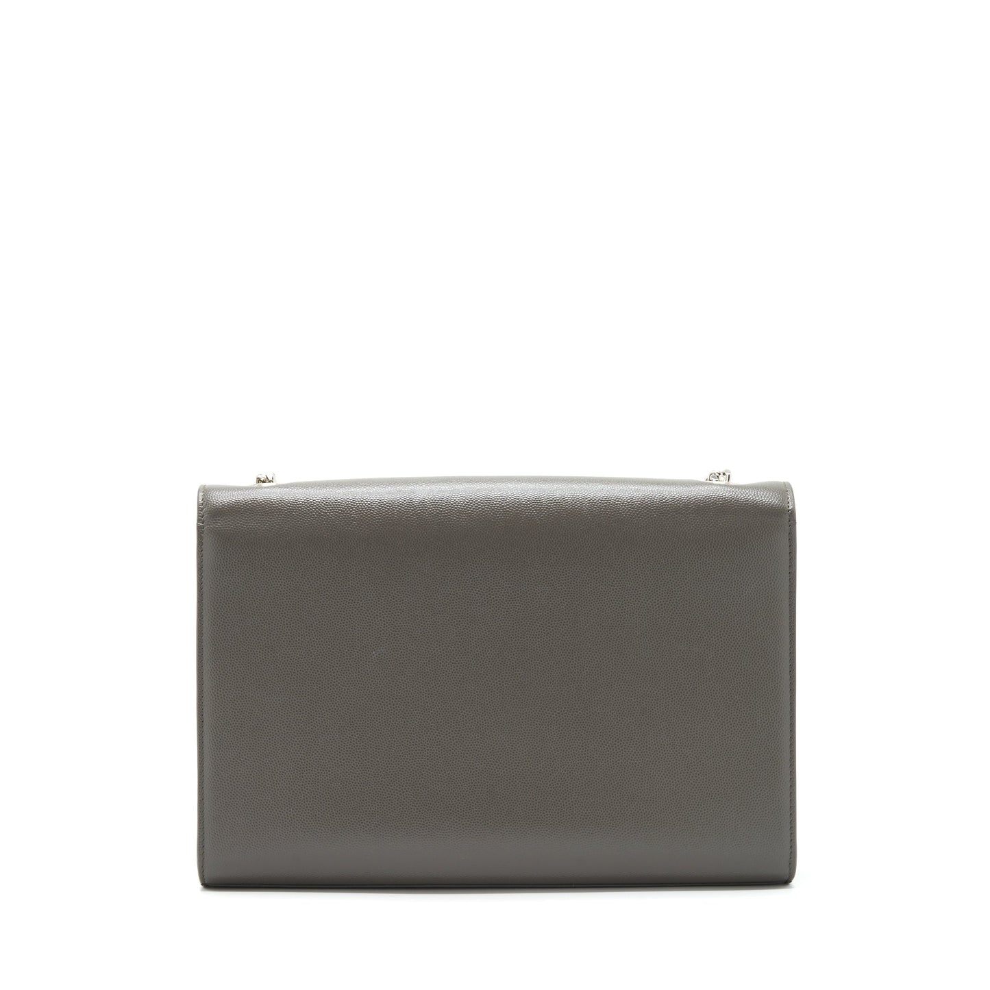 Saint Laurent() Large Monogramme Kate Chain Purse Grained Calfskin Grey