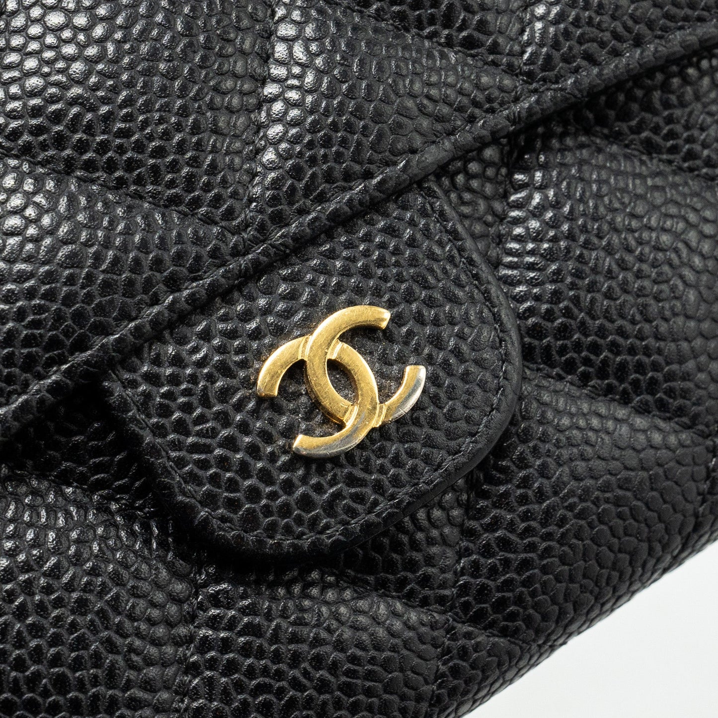 Chanel Classic flap long wallet Caviar black