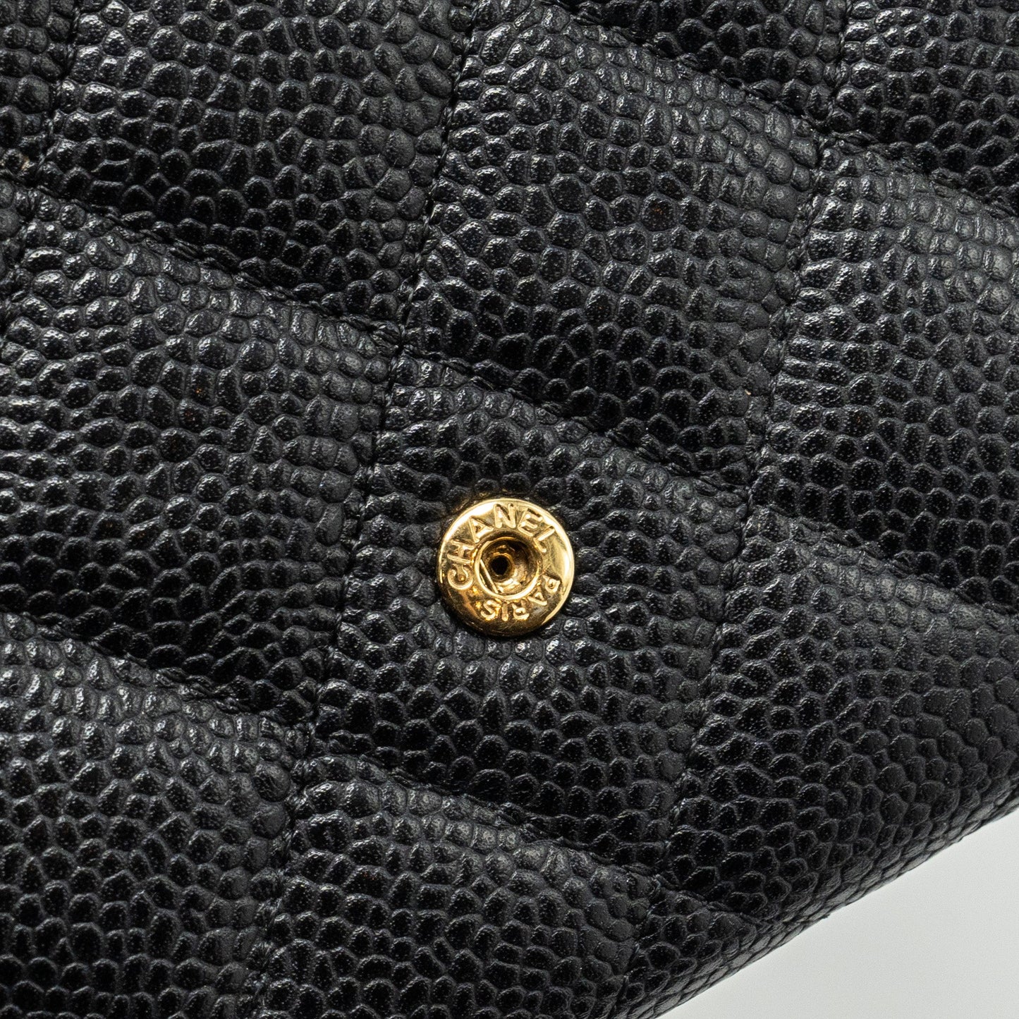 Chanel Classic flap long wallet Caviar black