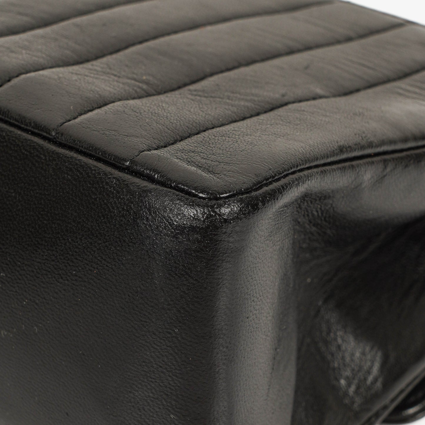 Chanel Vertical Quilted Black Leather Single Flap Bag With 24K Gold-Plated Hardware