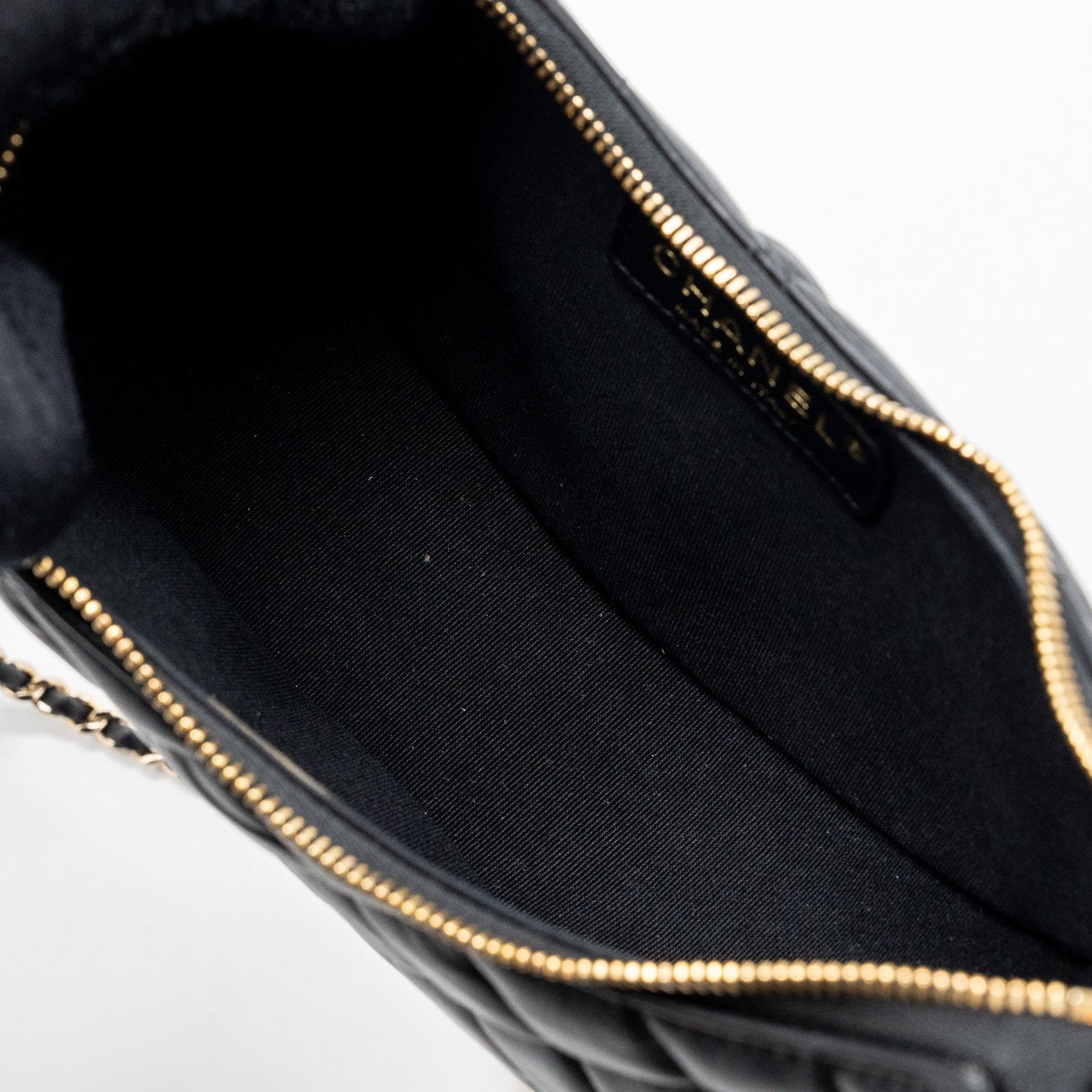 Chanel Small Moon Hobo Bag Lambskin Black L (microchip)
