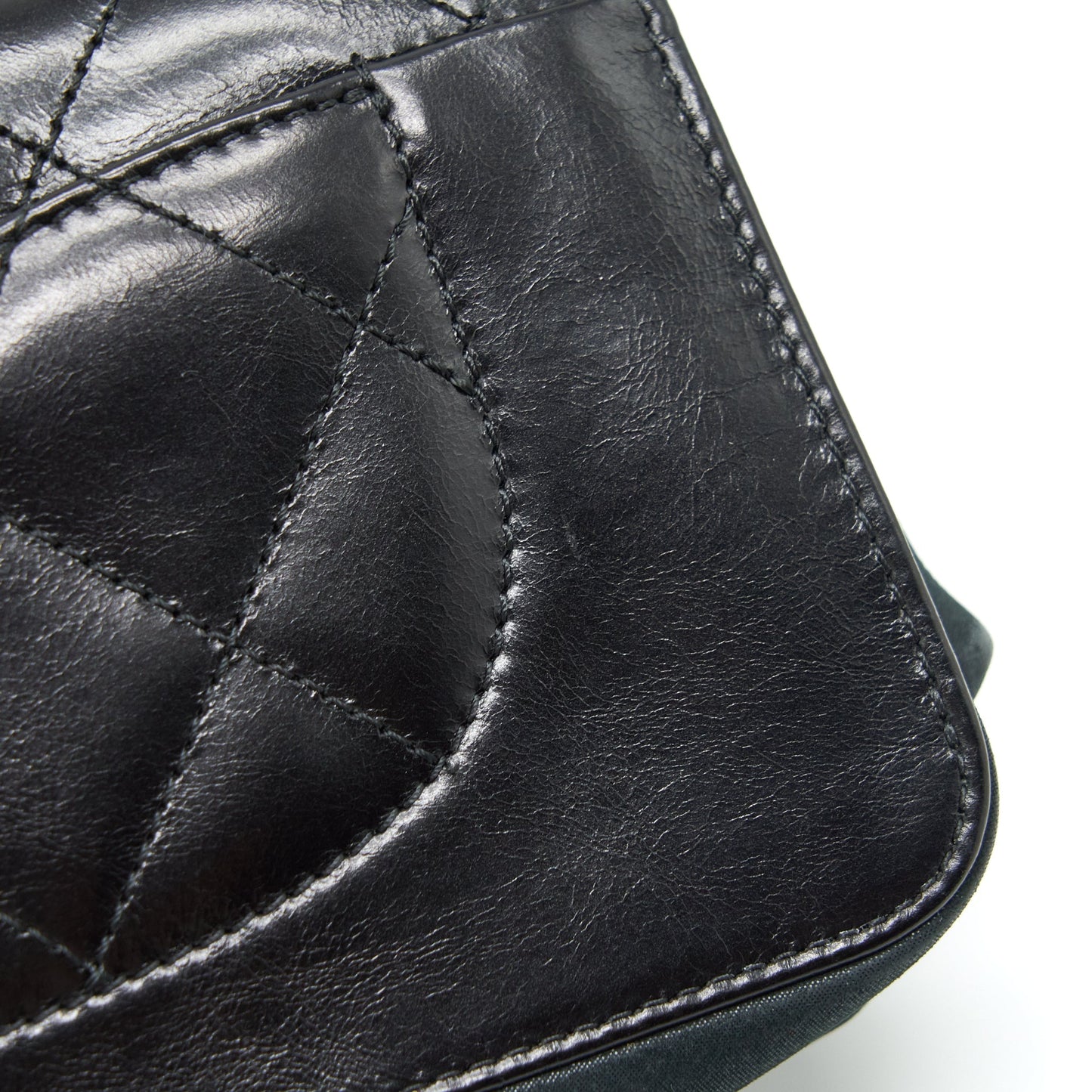 Chanel Seasonal Paris Cosmopolite Strait Lined Flap Bag Calfskin / Lambskin Black