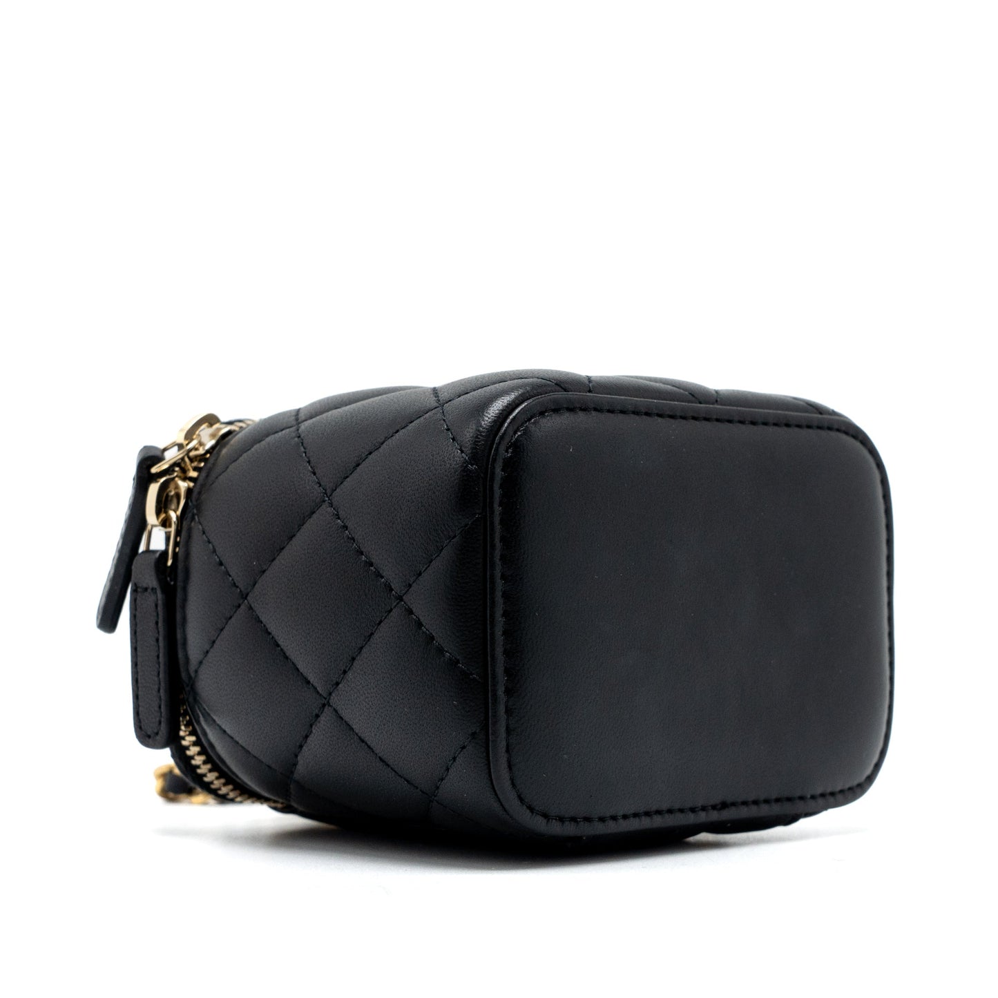 Chanel Pearl Crush Mini Vanity Case Lambskin Black