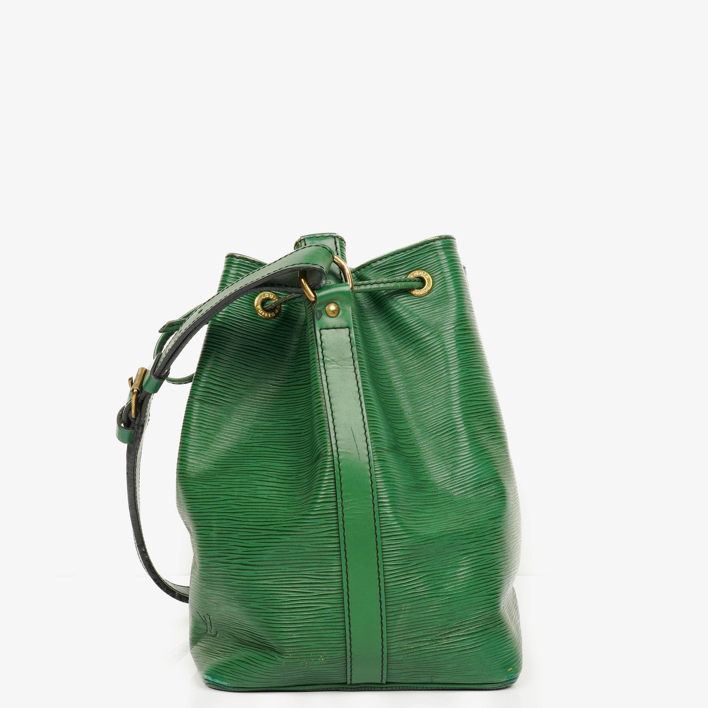 Authentic Louis Vuitton Petit Noe Green EPI Leather Shoulder Bag