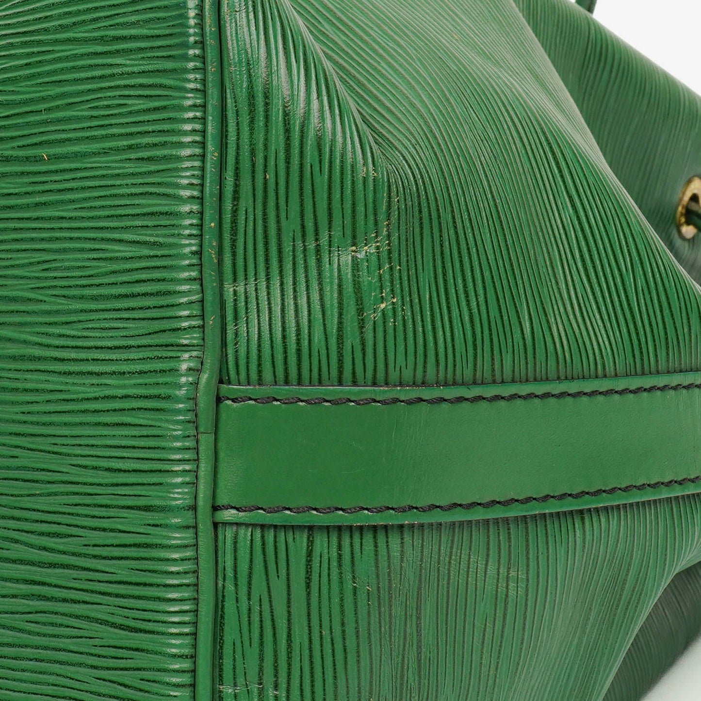 Authentic Louis Vuitton Petit Noe Green EPI Leather Shoulder Bag