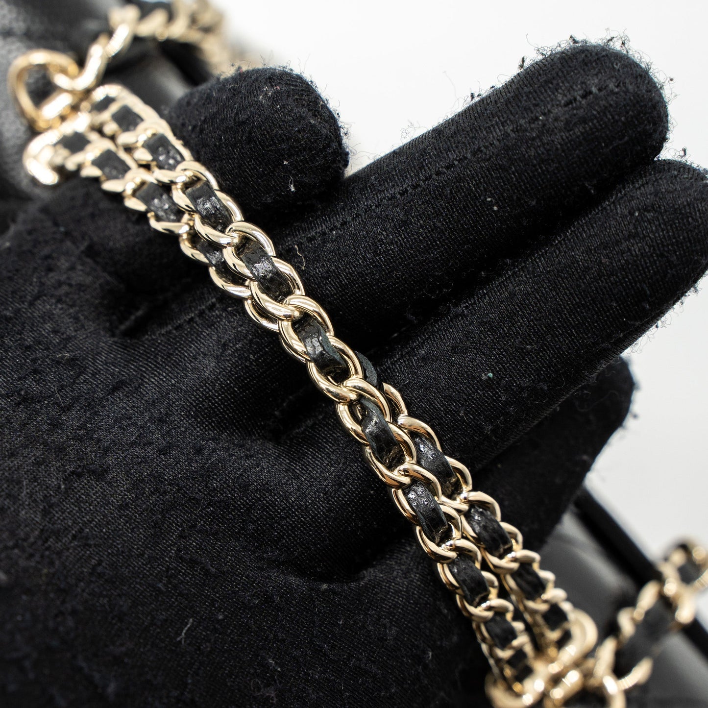 Chanel 23P Top Handle Mini Flap Bag Caviar Black L (Mcrochip)